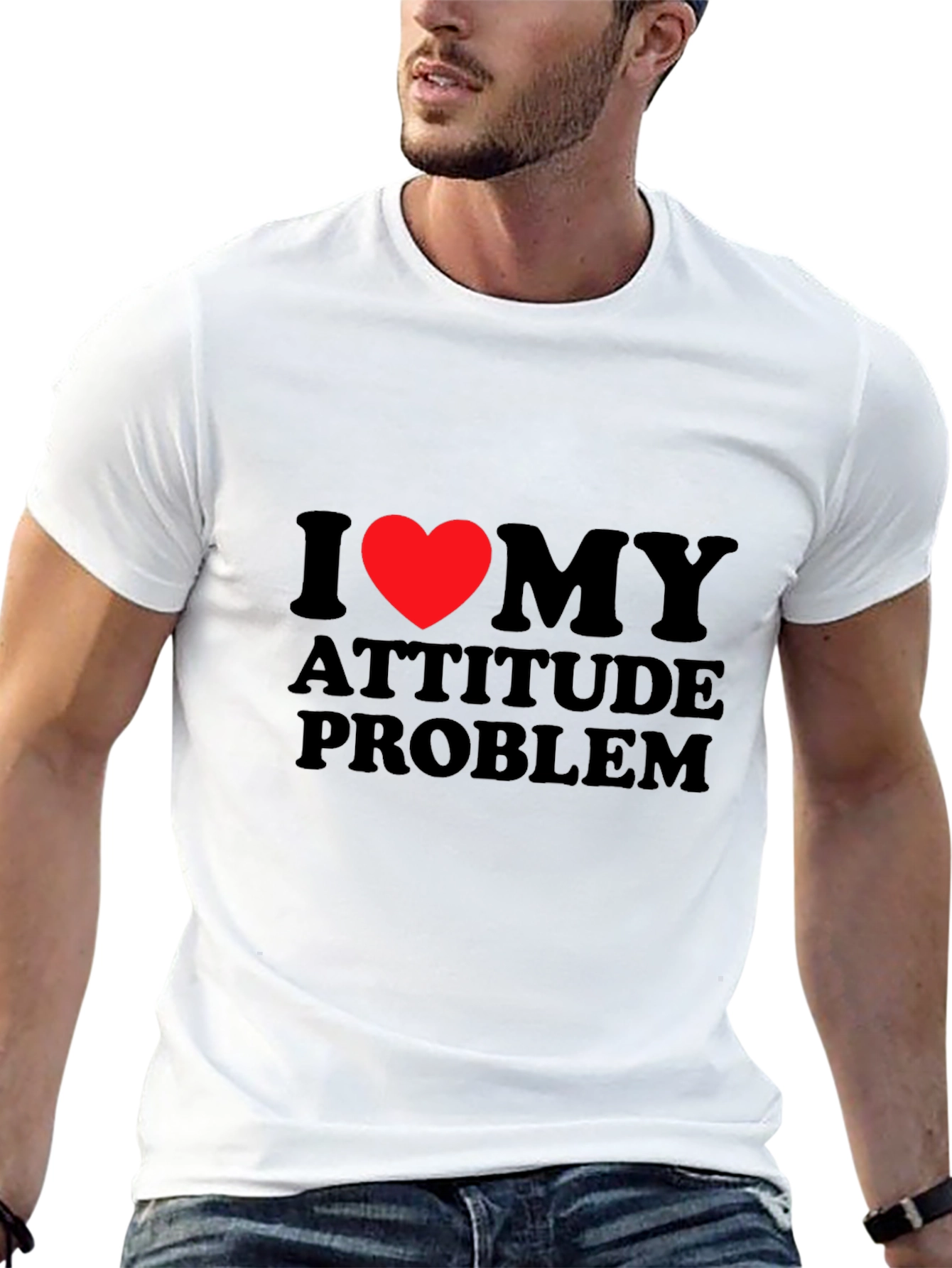I Heart My Attitude Problem - Black T-Shirt