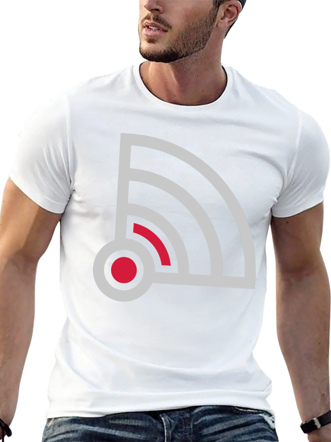 Cool Graphic Tee: Retro Wifi Design