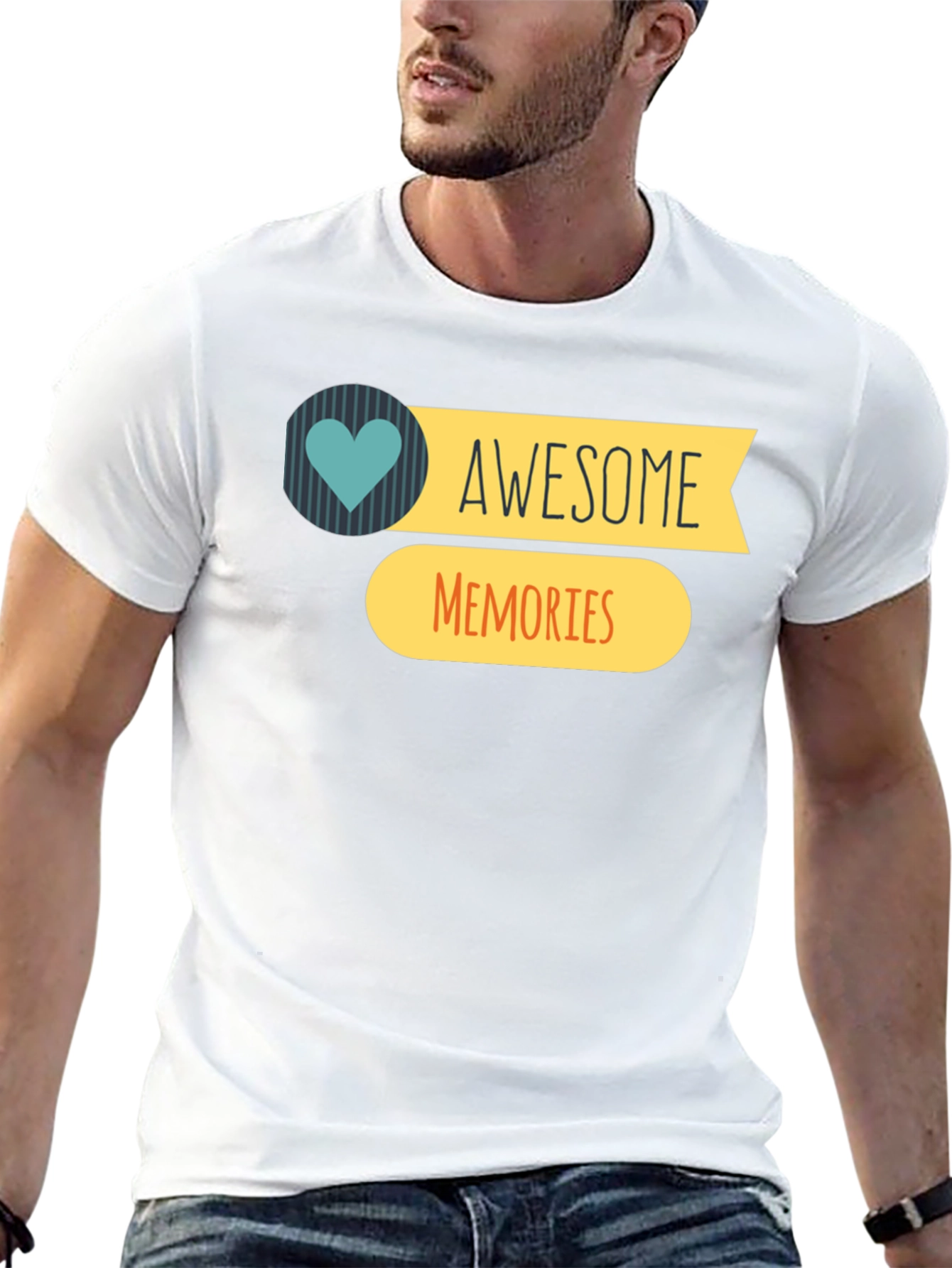 Awesome Memories Graphic T-Shirt - Black