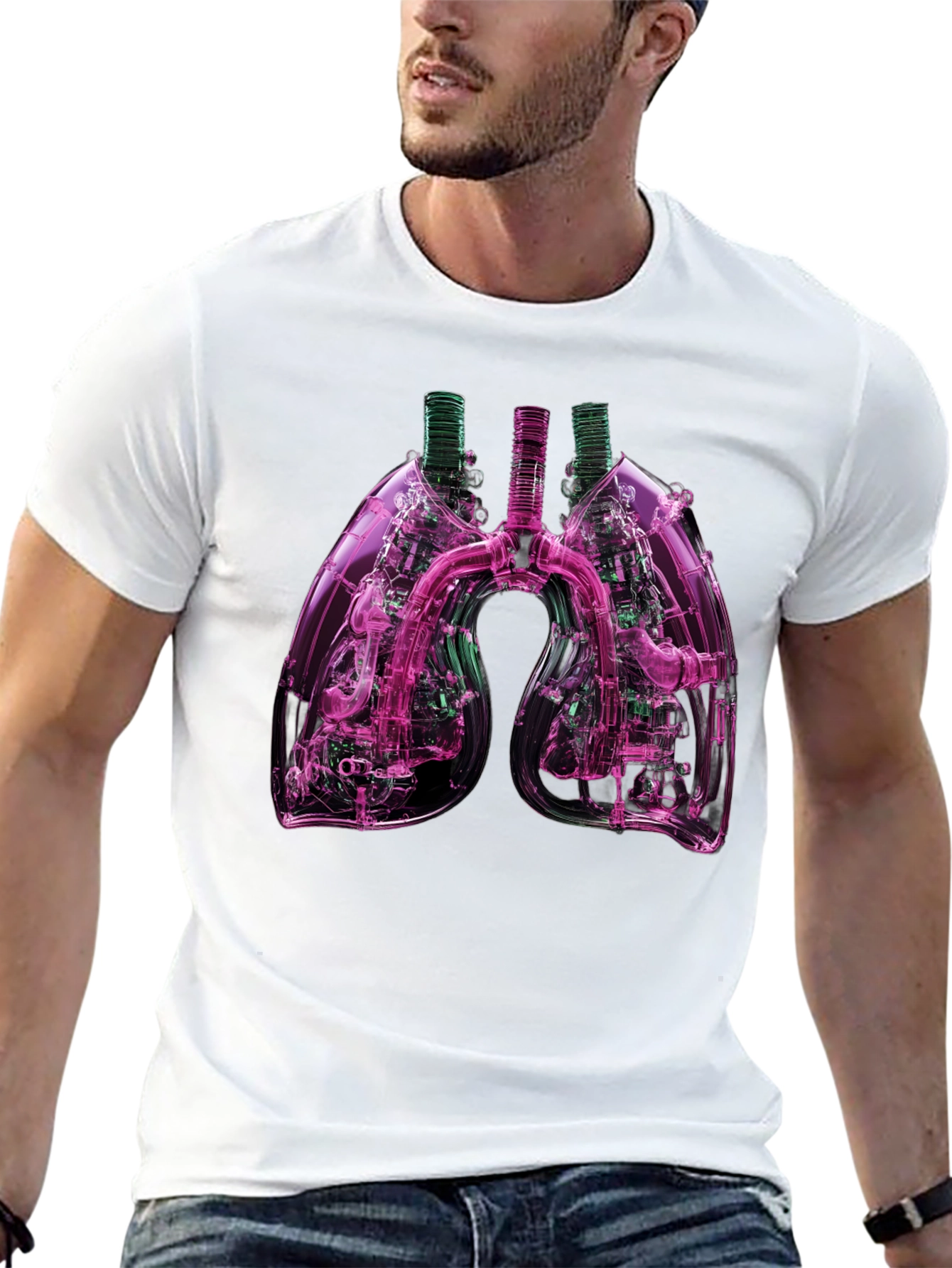 Anatomical Lungs Graphic T-Shirt