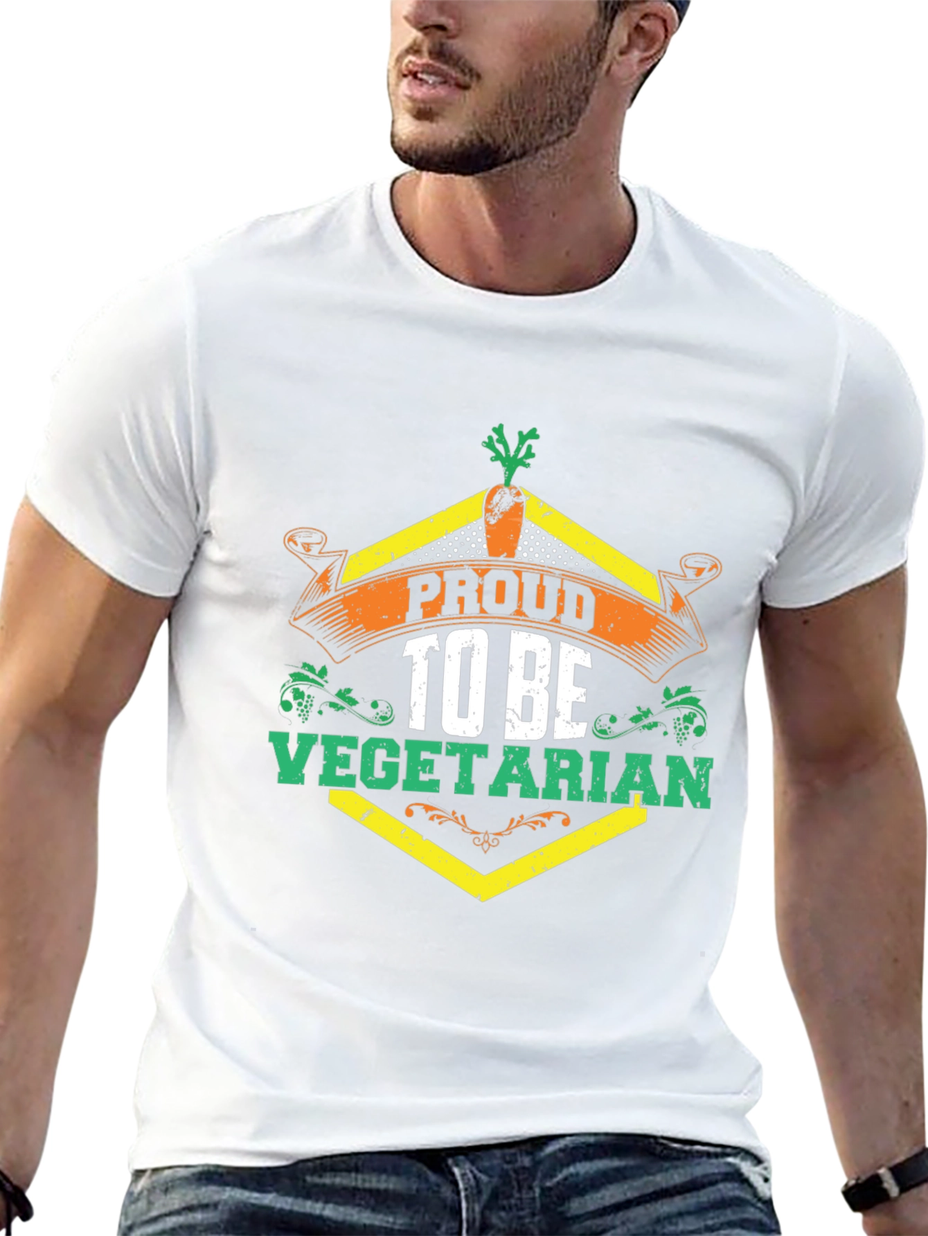 Proud Vegetarian T-Shirt - Black