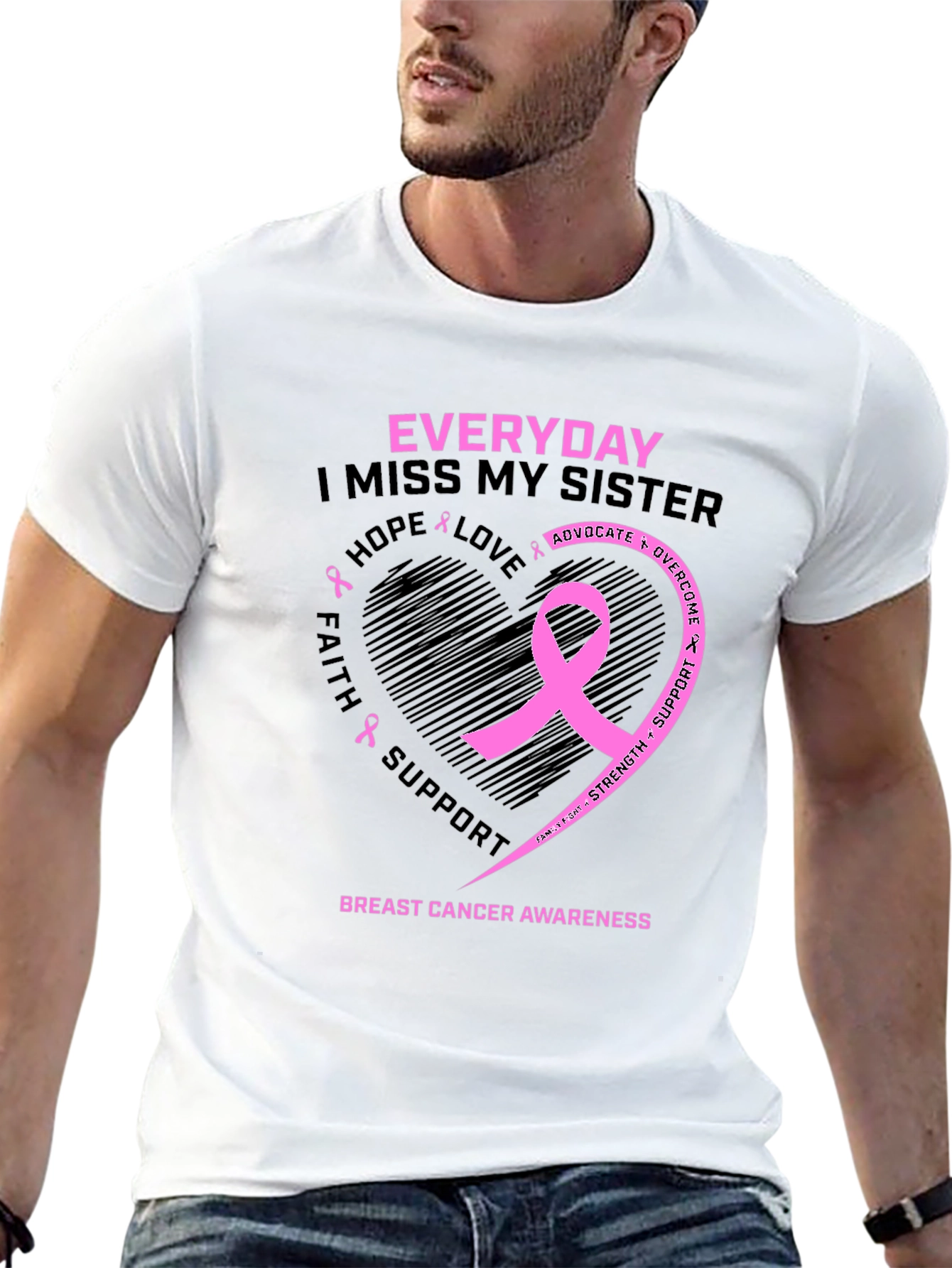 Breast Cancer Awareness Sister Memorial T-Shirt