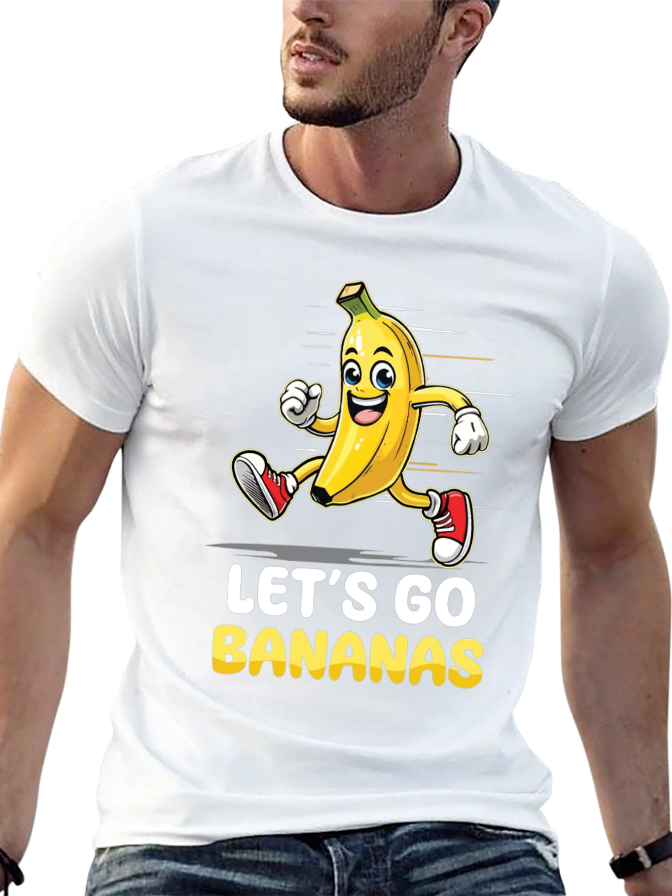 Lets Go Bananas Graphic Tee - Running Banana T-Shirt