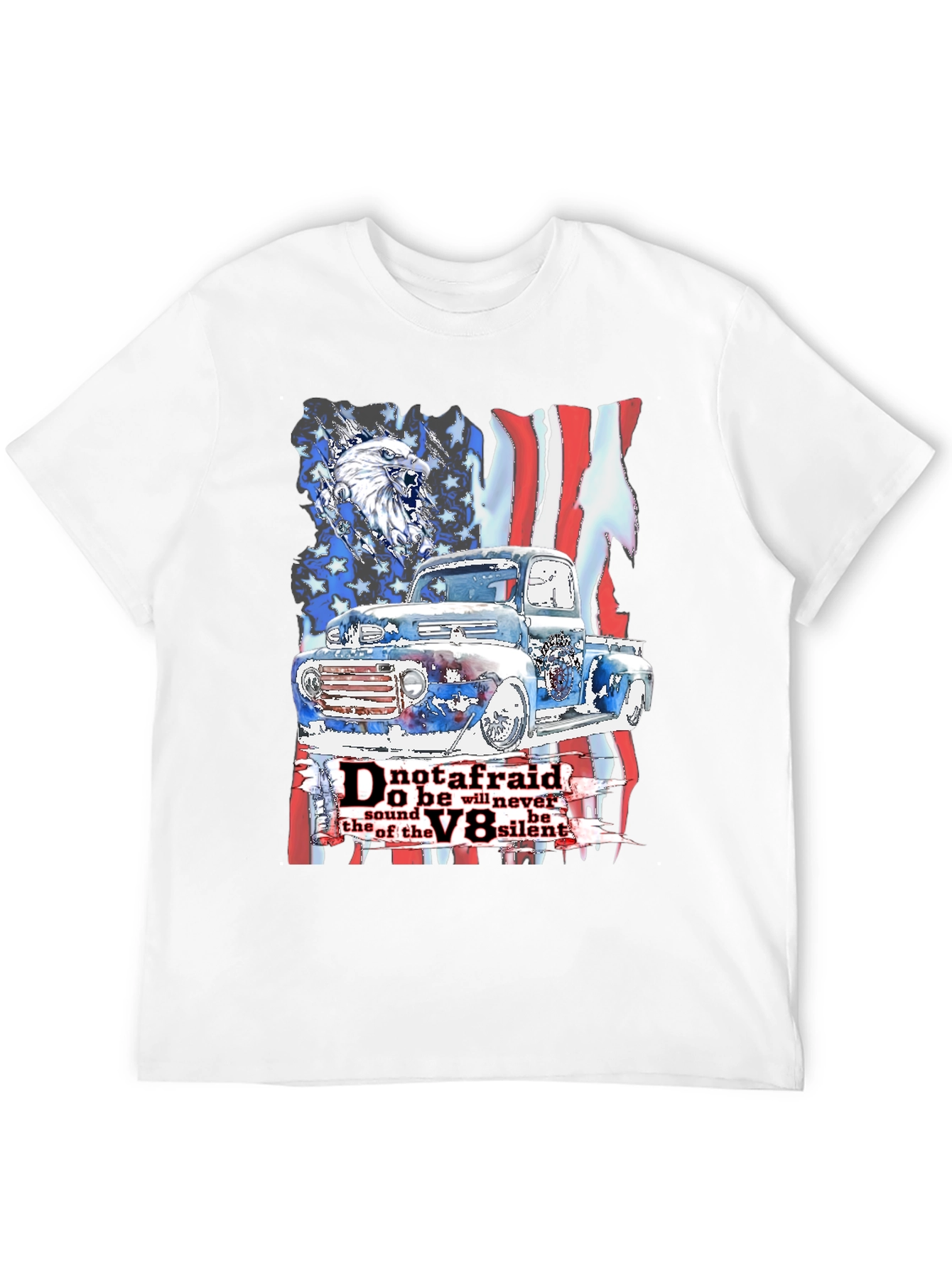 Patriotic Truck V8 T-Shirt - Freedom Apparel