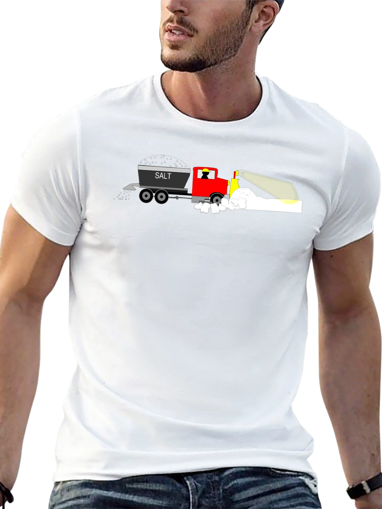 Salt Truck Graphic Tee - Black Cotton T-Shirt