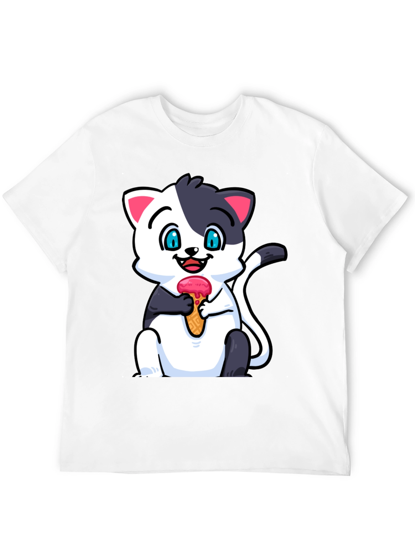 Cute Cat Ice Cream T-Shirt