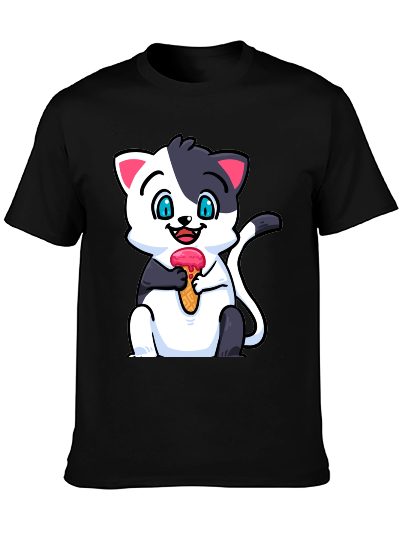 Cute Cat Ice Cream T-Shirt