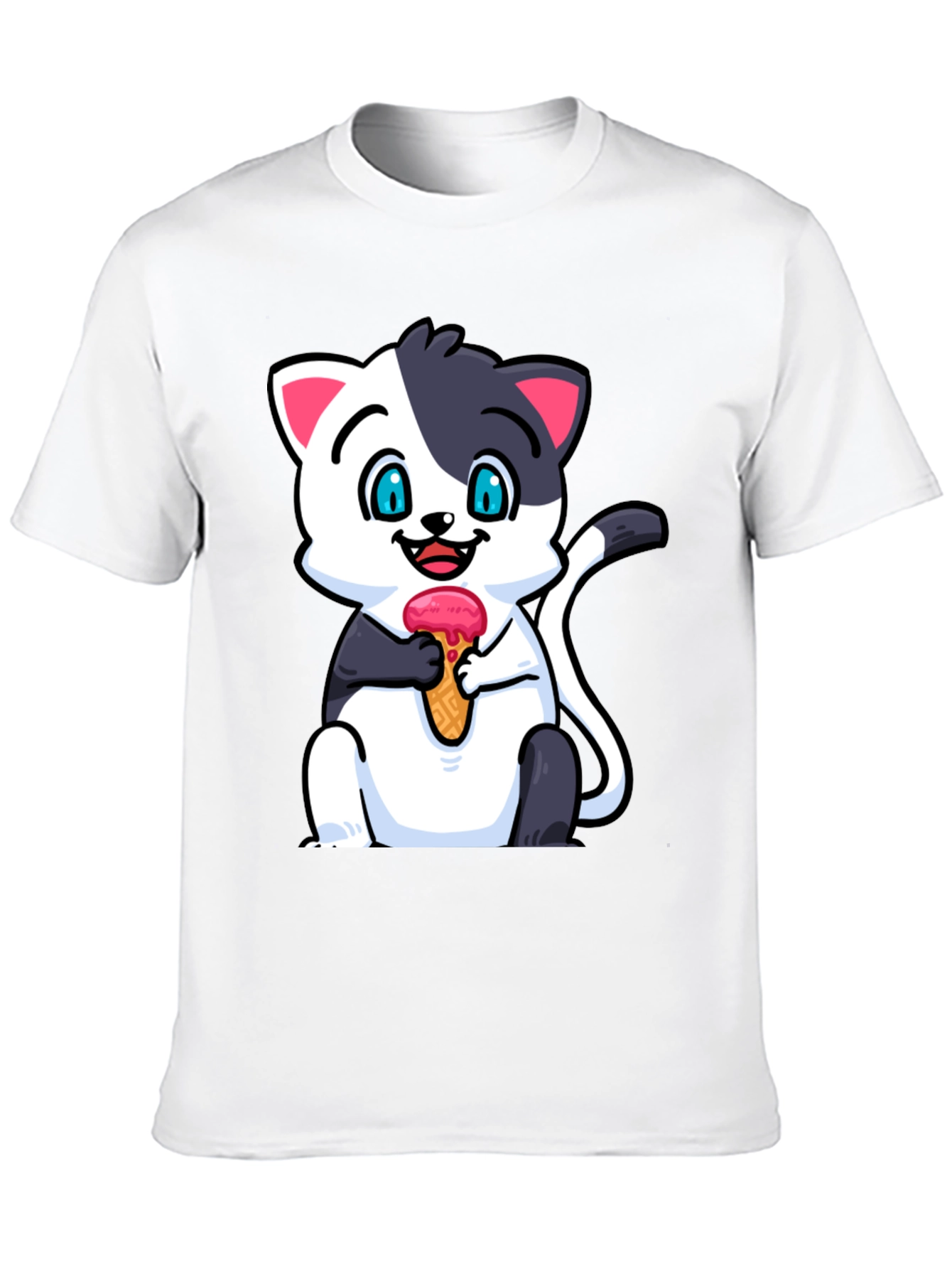 Cute Cat Ice Cream T-Shirt