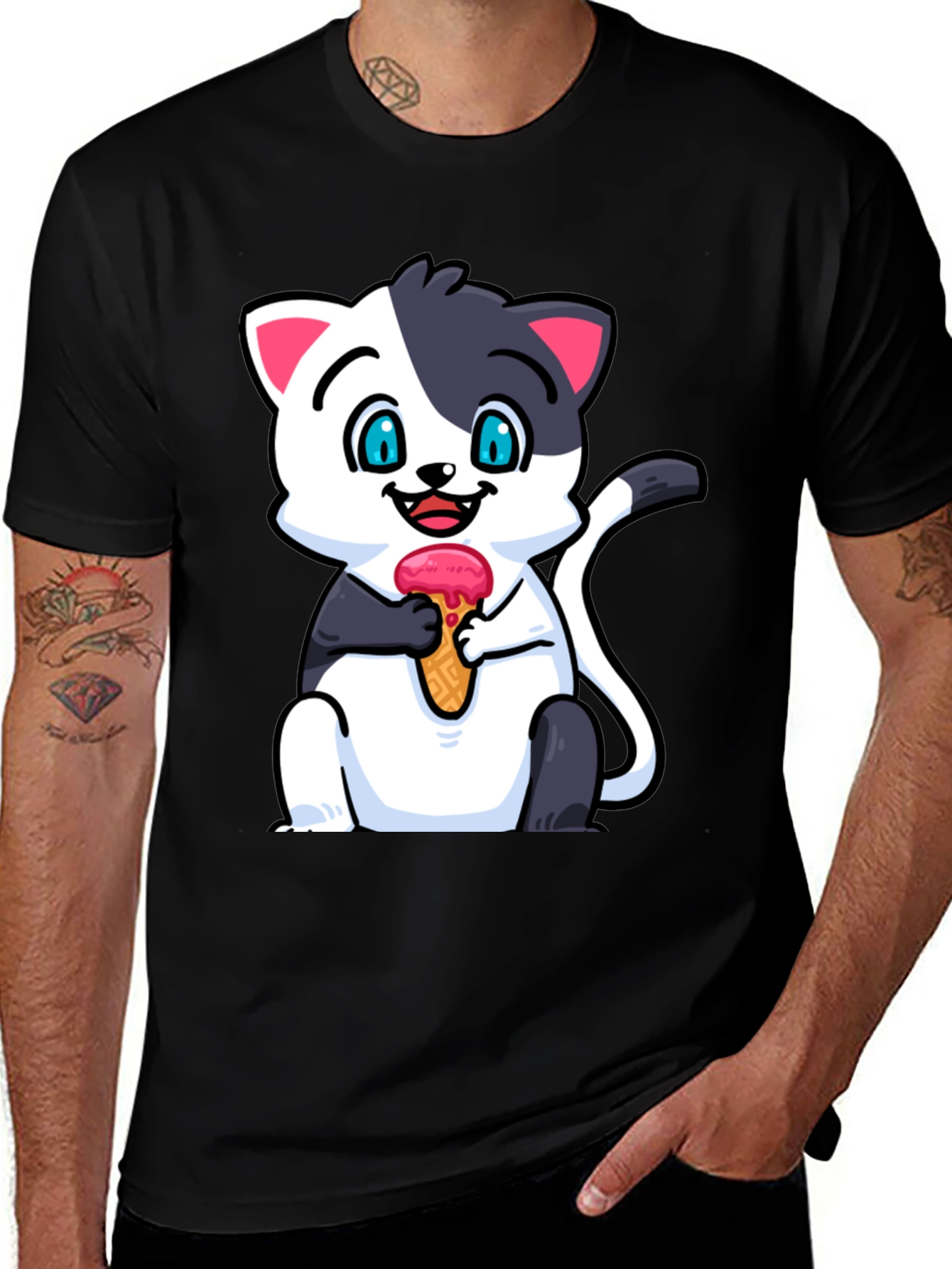 Cute Cat Ice Cream T-Shirt