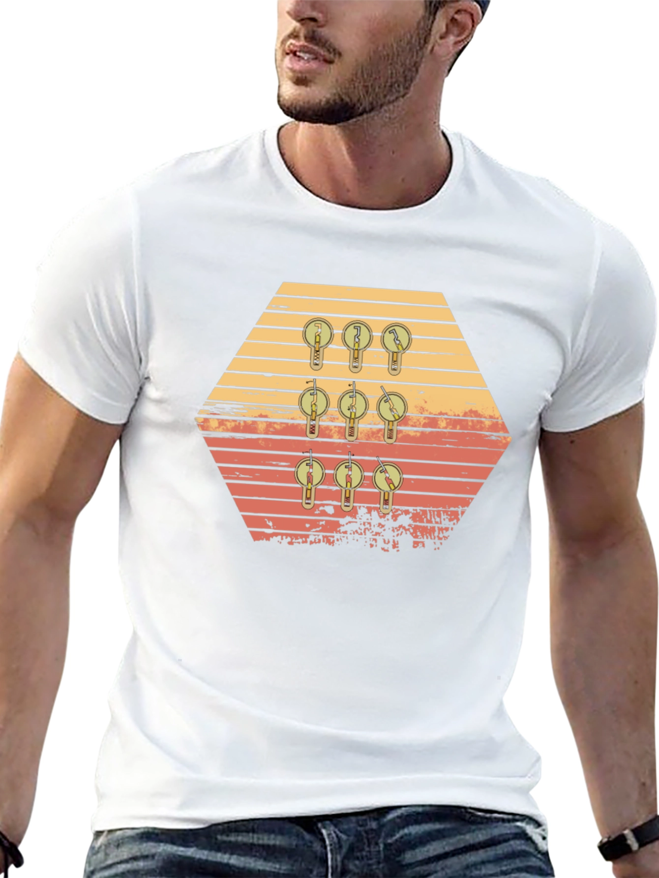 Retro Keys Graphic Tee - Black