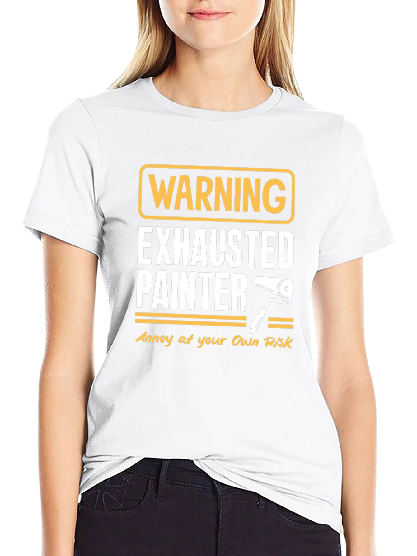 Exhausted Painter Warning T-Shirt