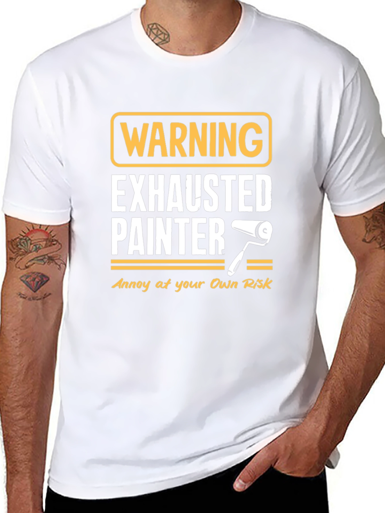 Exhausted Painter Warning T-Shirt
