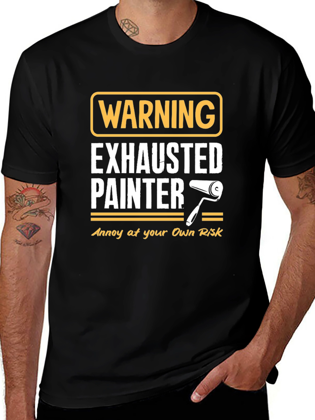 Exhausted Painter Warning T-Shirt