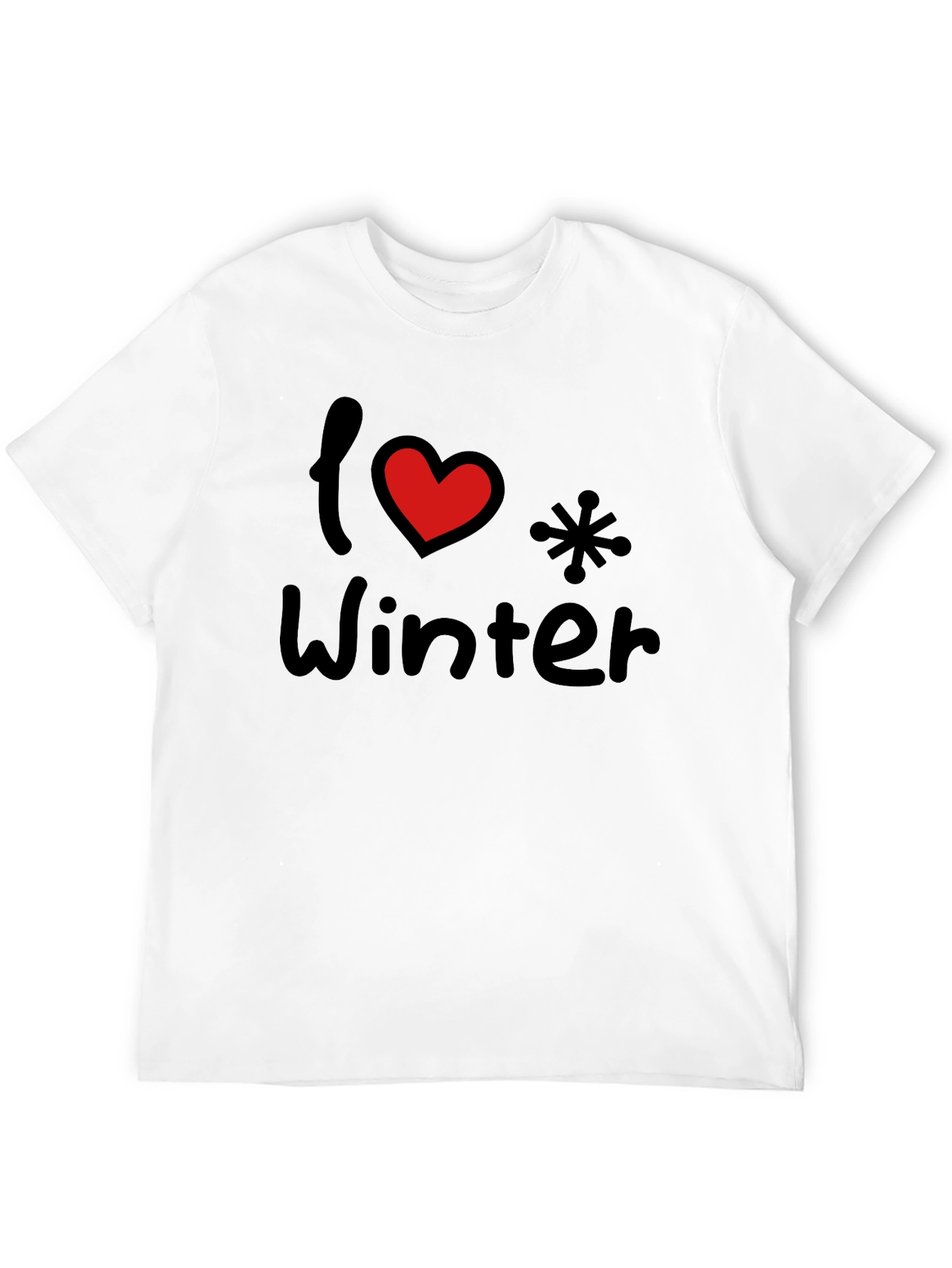 I Heart Winter Black T-Shirt