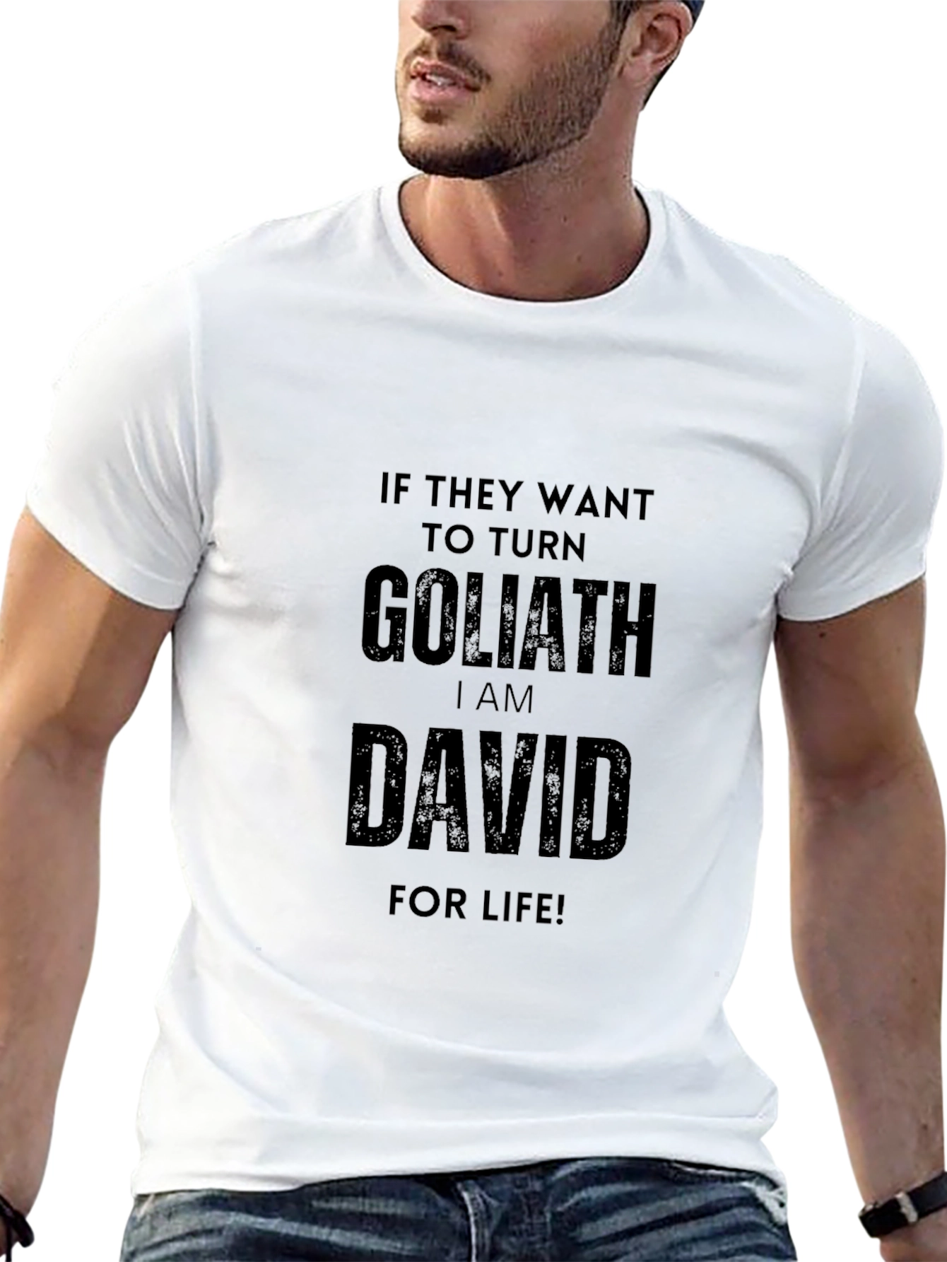 I Am David For Life! Black T-Shirt