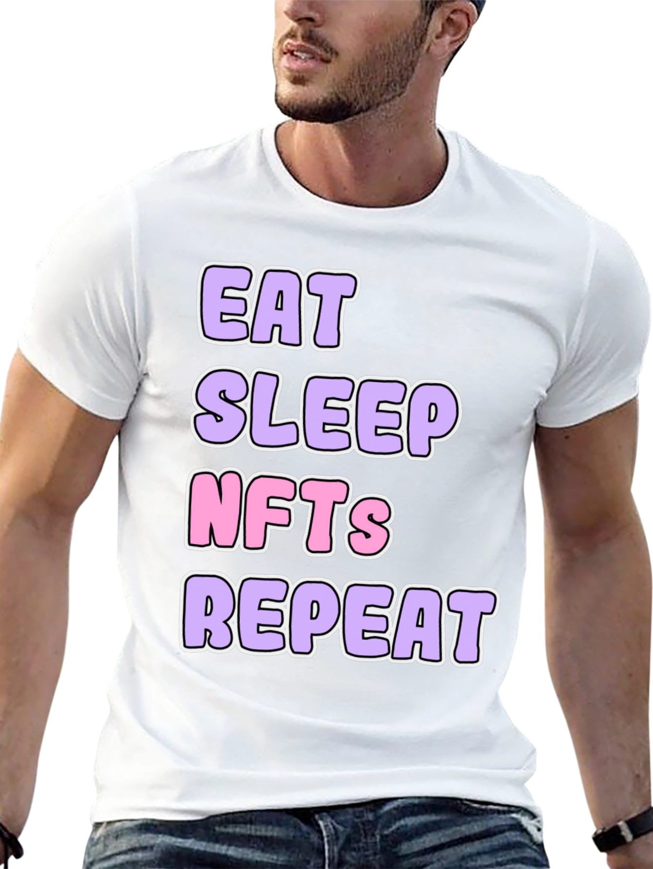Eat Sleep NFTs Repeat Graphic Tee
