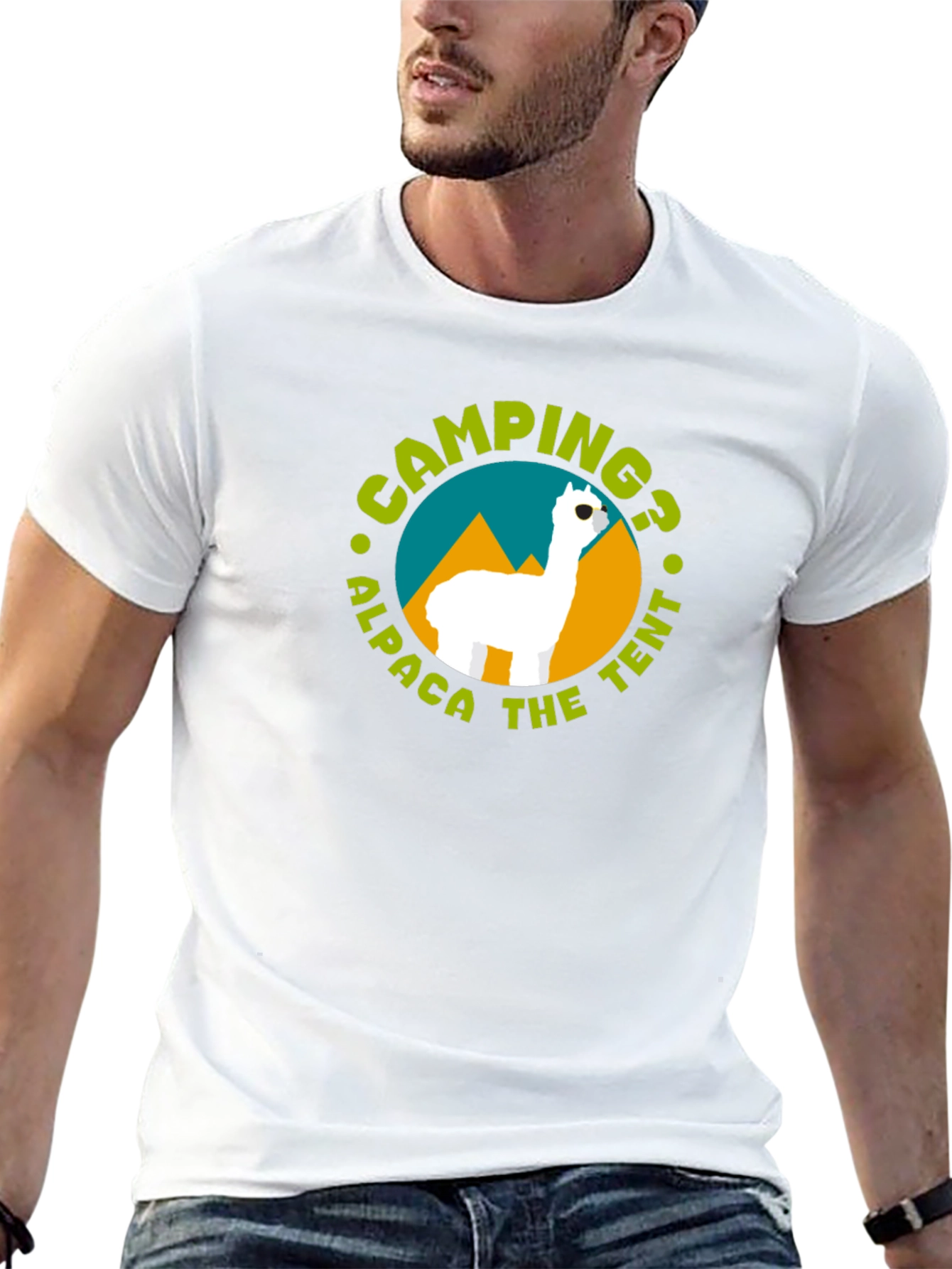 Camping Alpaca T-Shirt