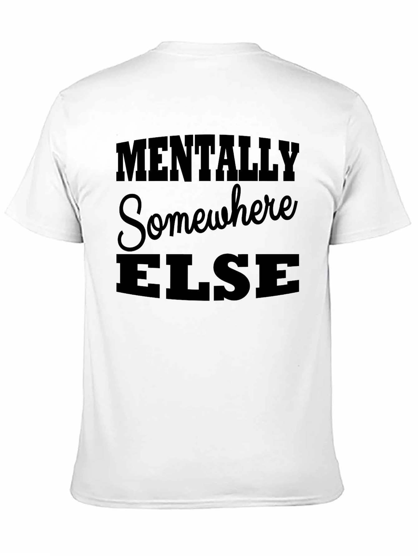 Mentally Somewhere Else Graphic Tee - Black