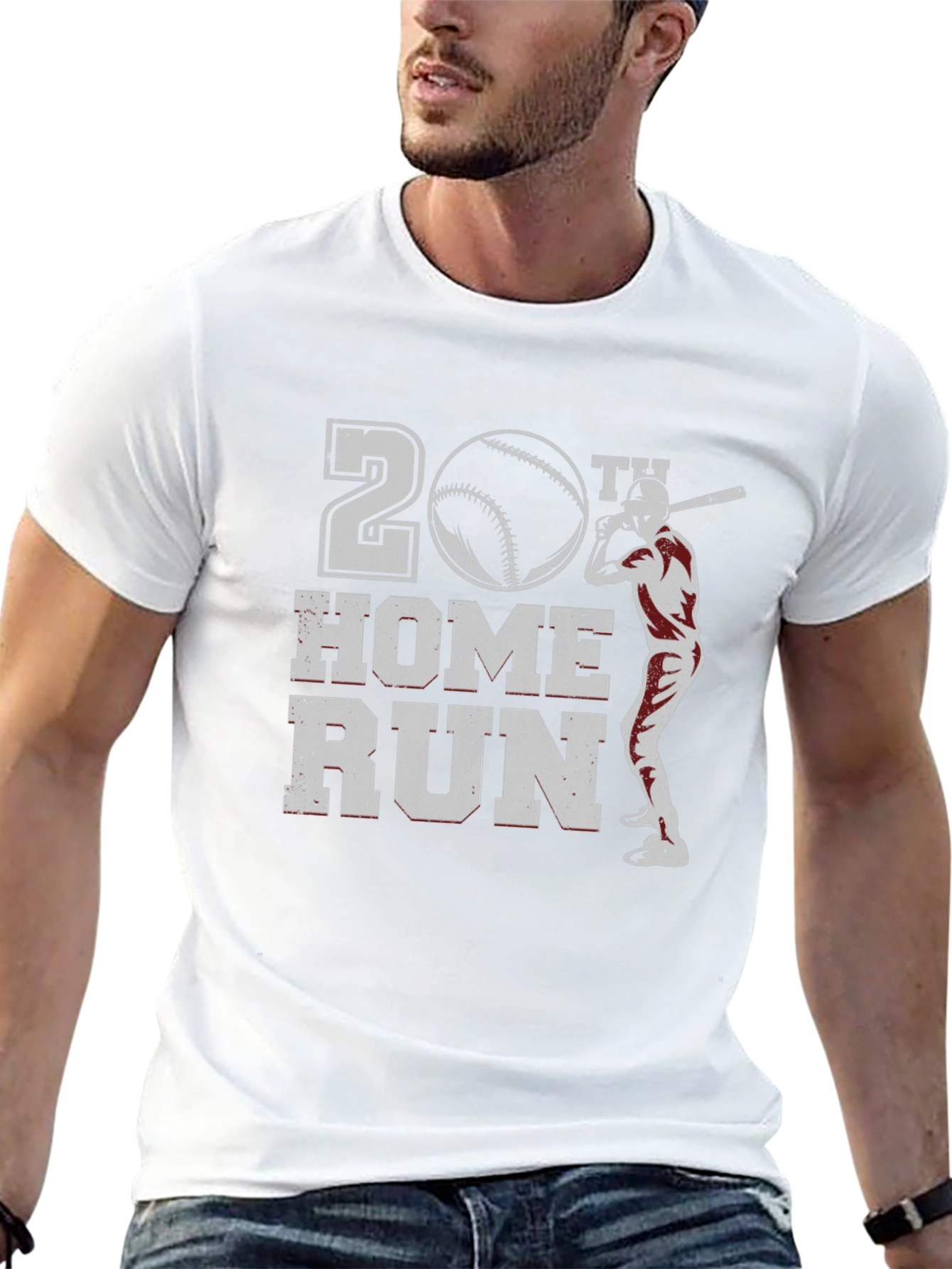 20th Home Run Baseball Graphic T-Shirt