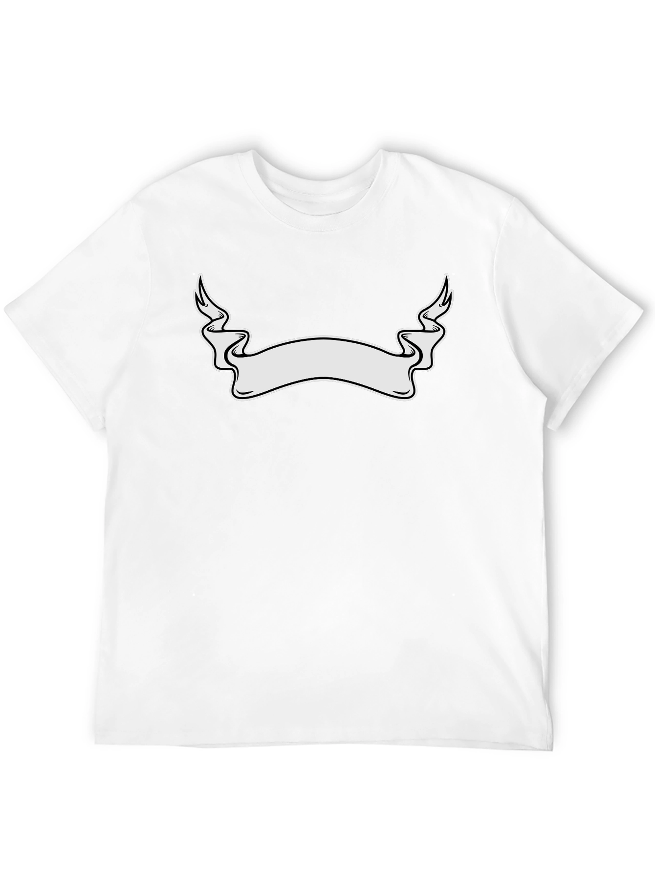 Blank Ribbon Banner Graphic Tee - Black