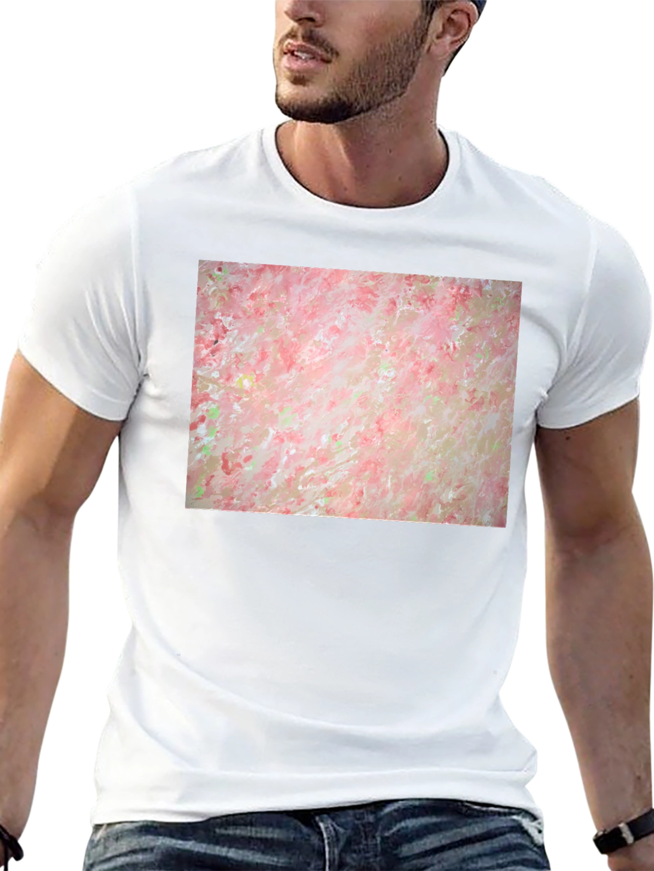 Abstract Floral T-Shirt - Artsy Black Tee