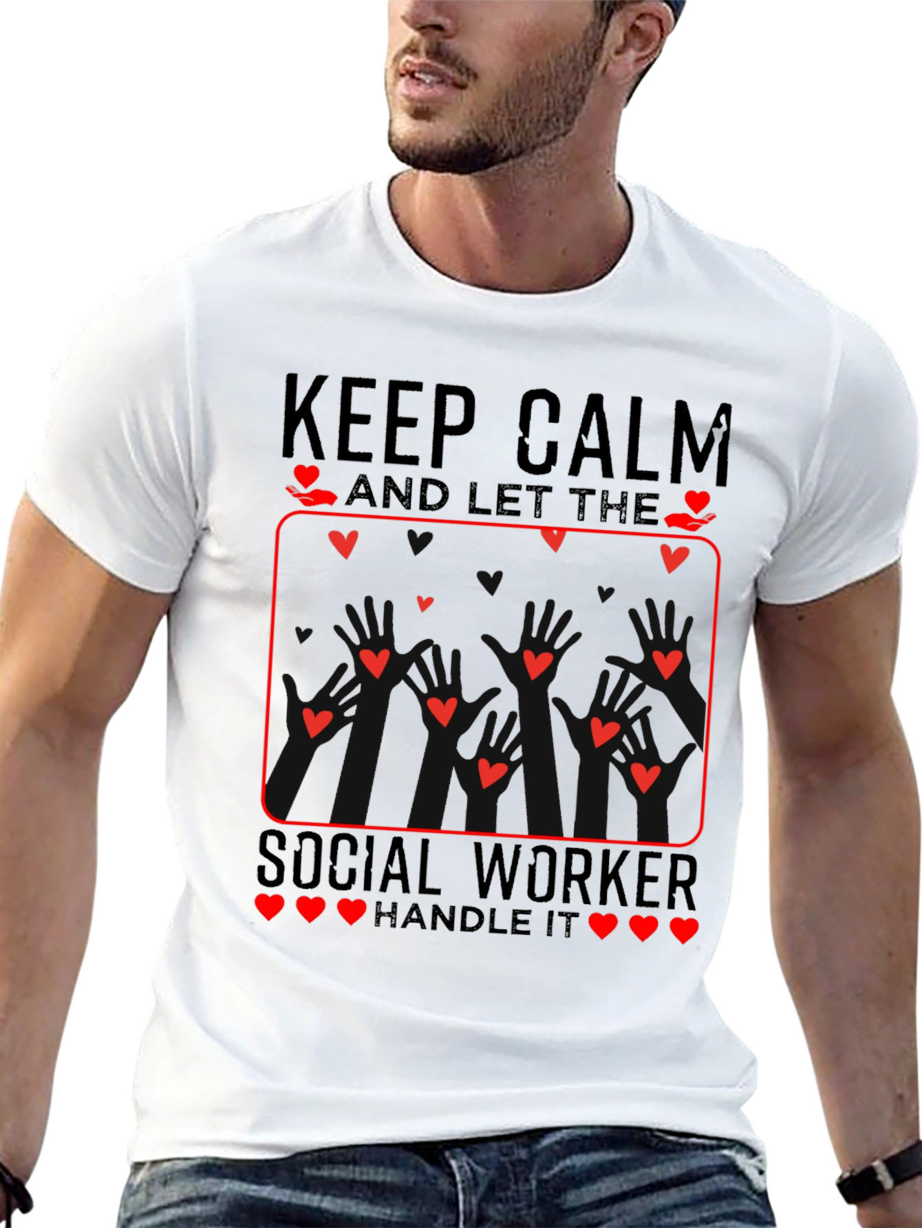 Keep Calm Social Worker Heart T-Shirt