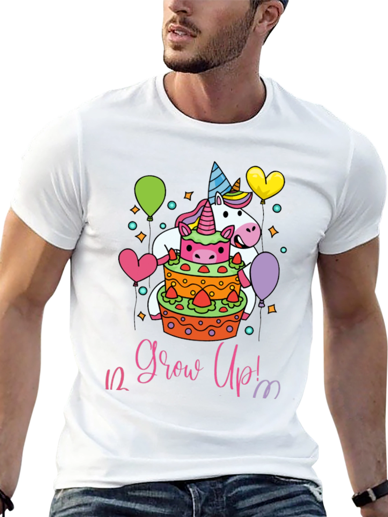 Unicorn 1/2 Birthday Grow Up T-Shirt