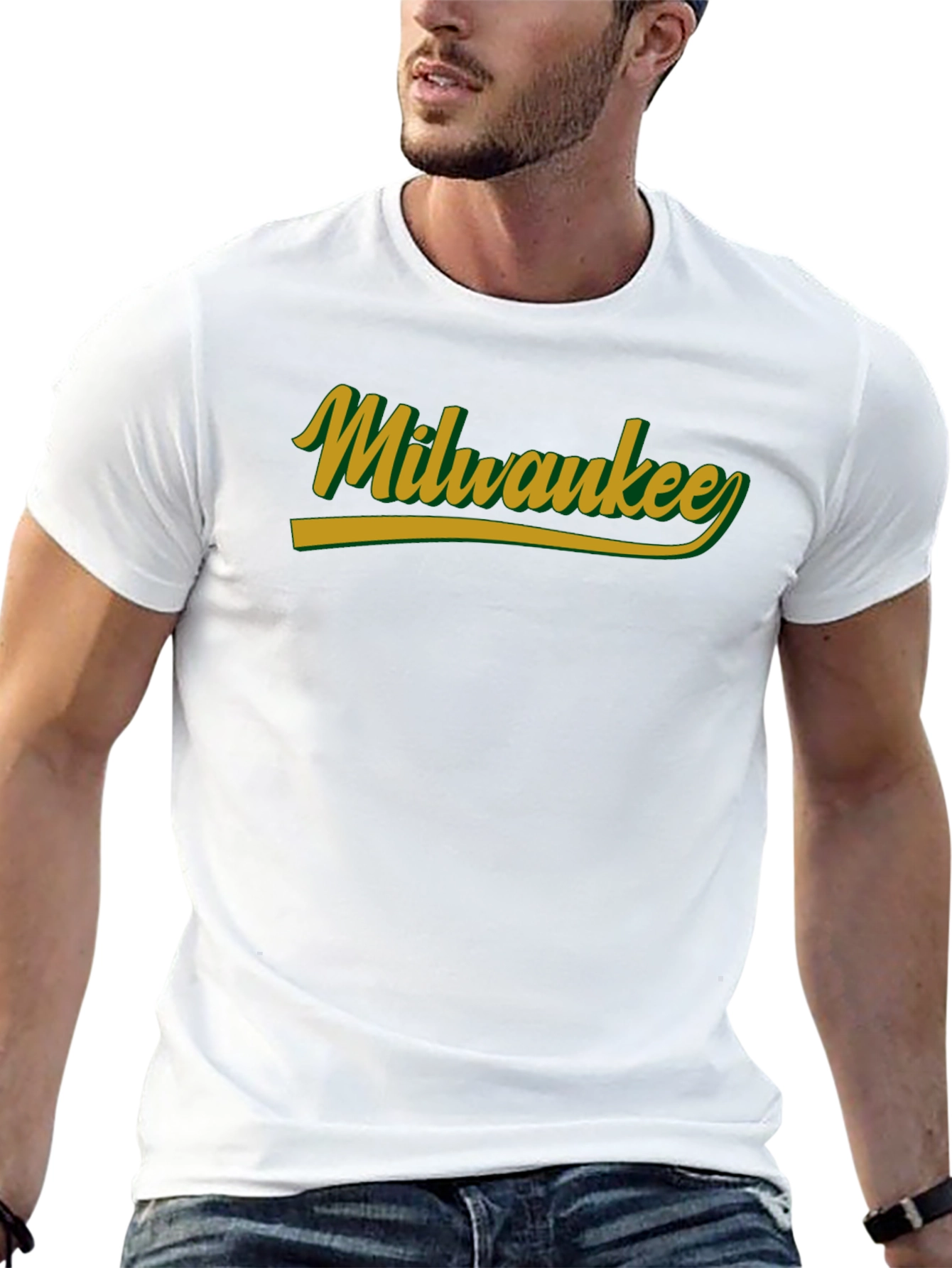 Milwaukee Black Crew Neck Short Sleeve T-Shirt