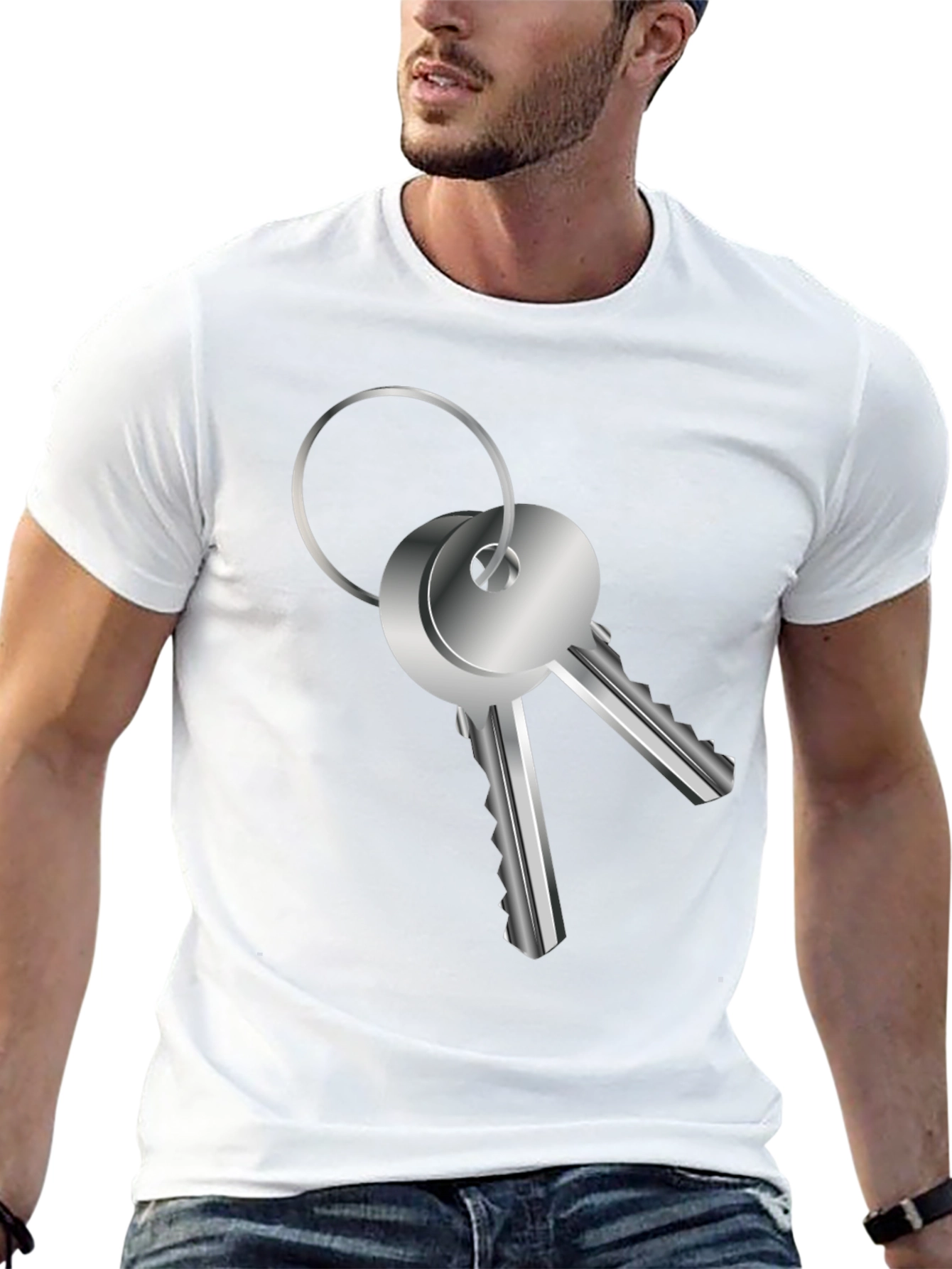 Keys Graphic Tee - Unlock Your Style!