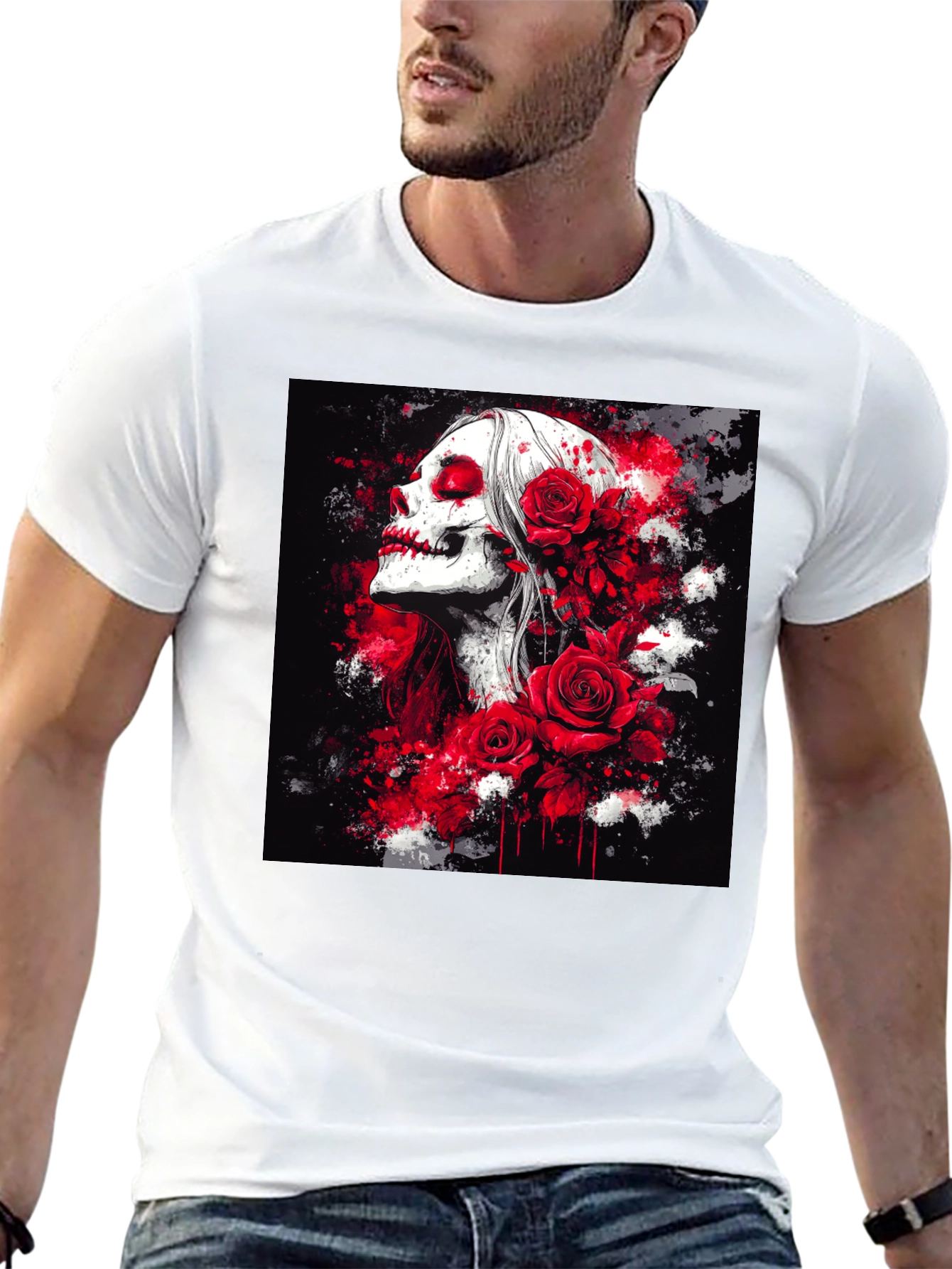 Skull & Roses Graphic Tee