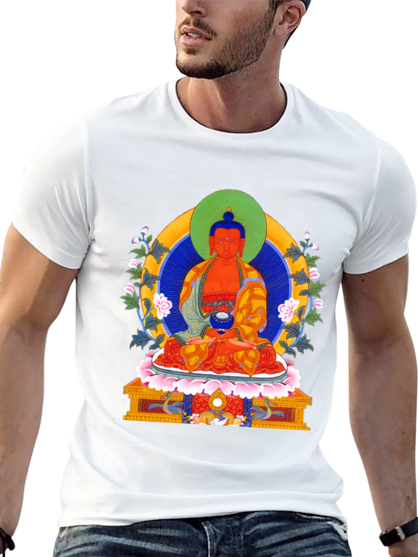 Buddha Graphic T-Shirt - Meditative Style