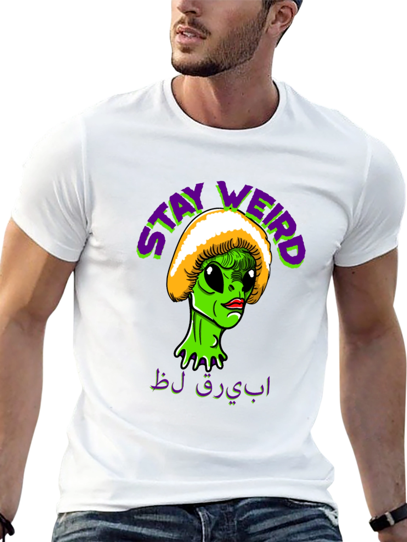 Stay Weird Alien Graphic T-Shirt