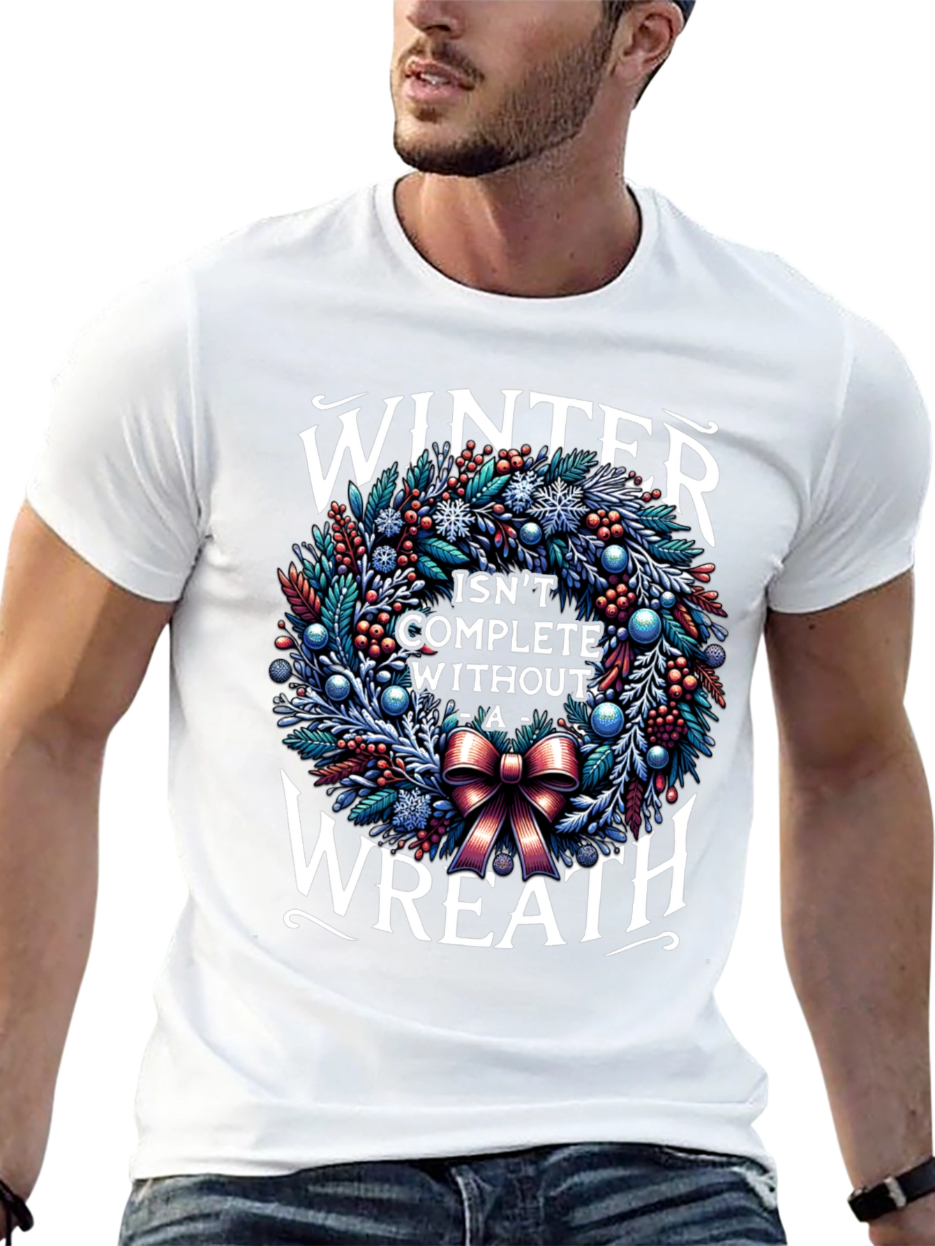 Winter Wreath Graphic T-Shirt