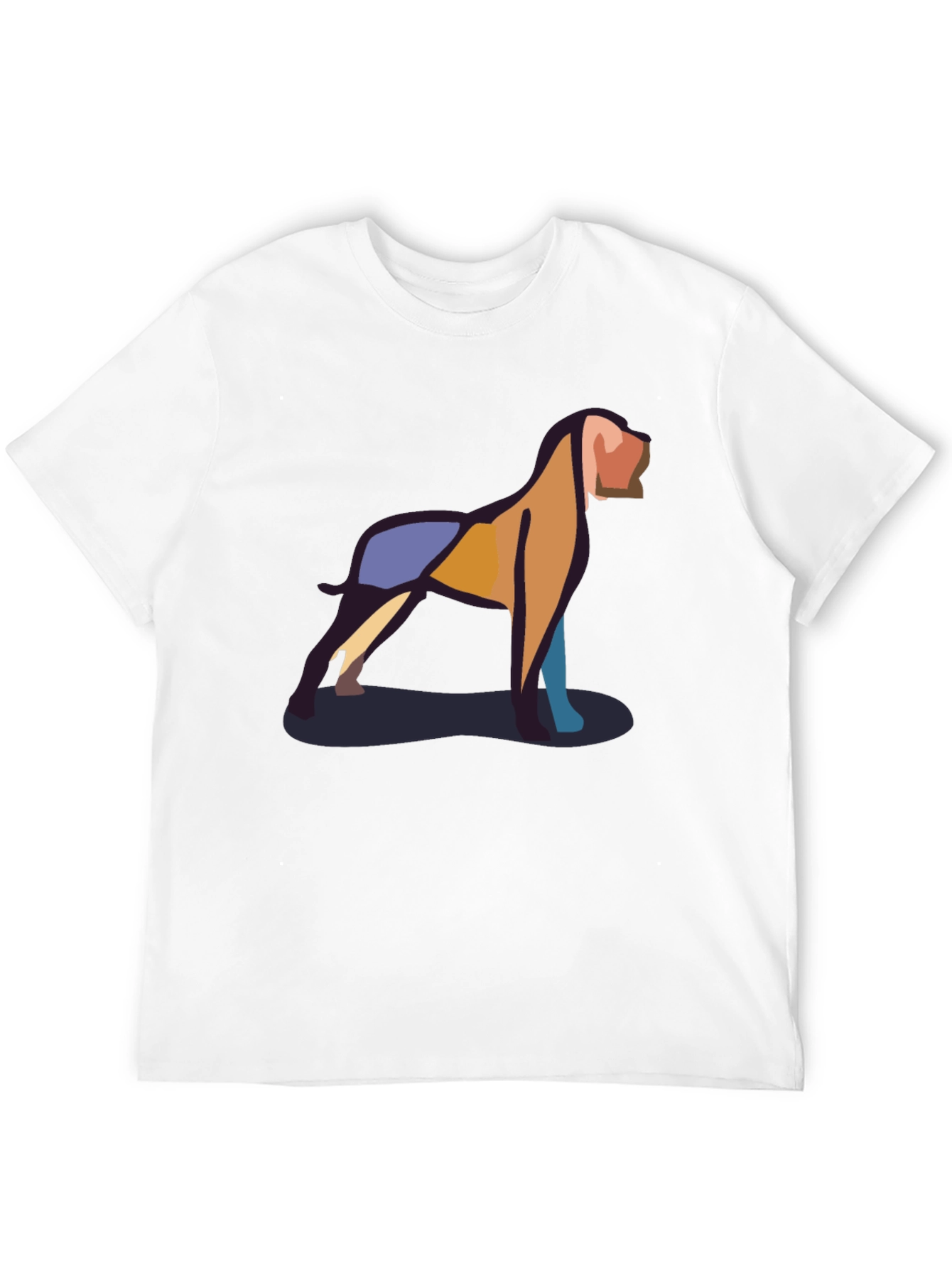 Abstract Dog Graphic Tee - Black