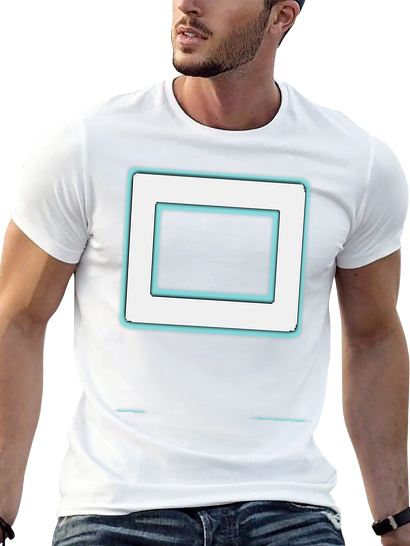Retro Square Graphic Tee - Modern Style