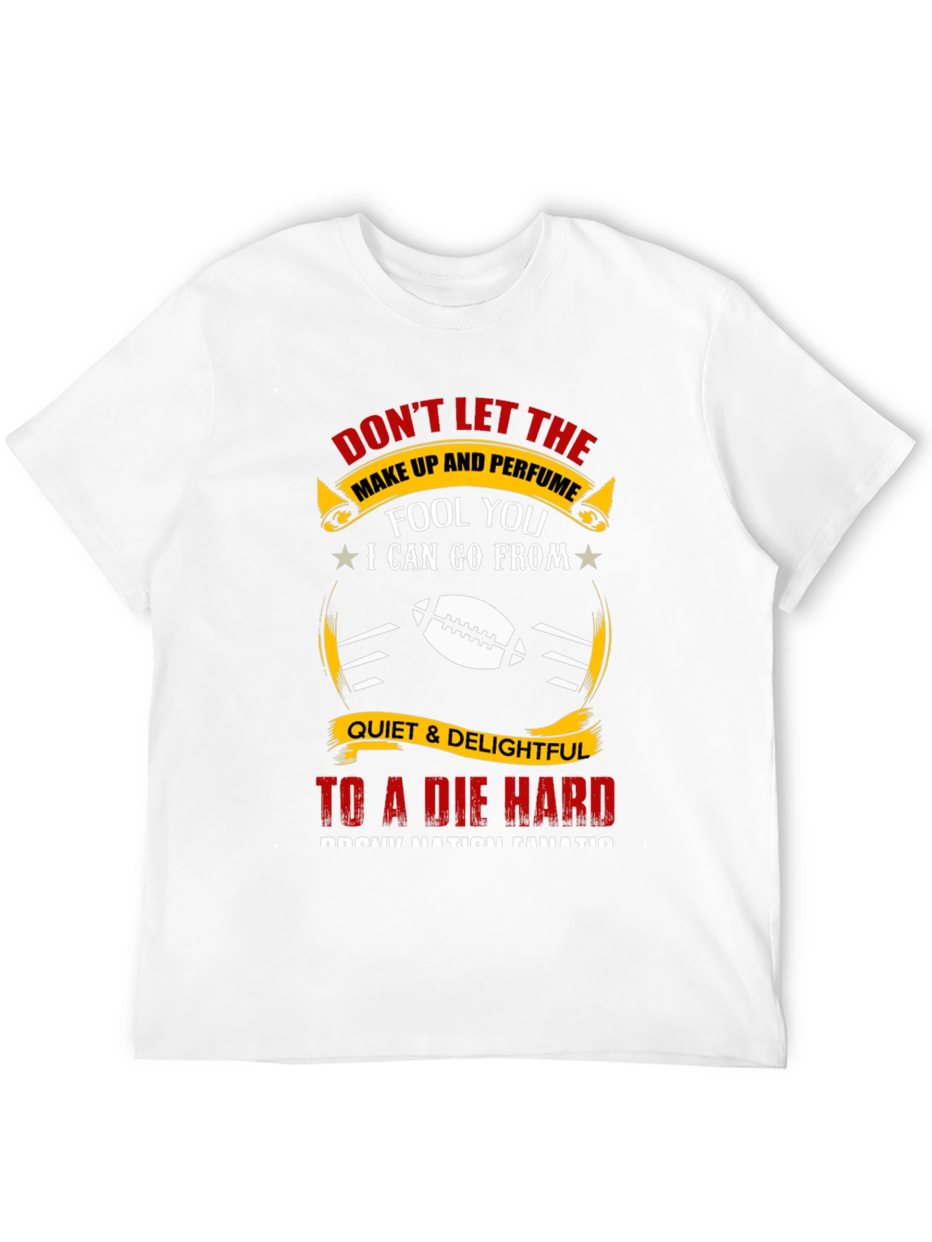 Funny Football Fanatic Graphic T-Shirt