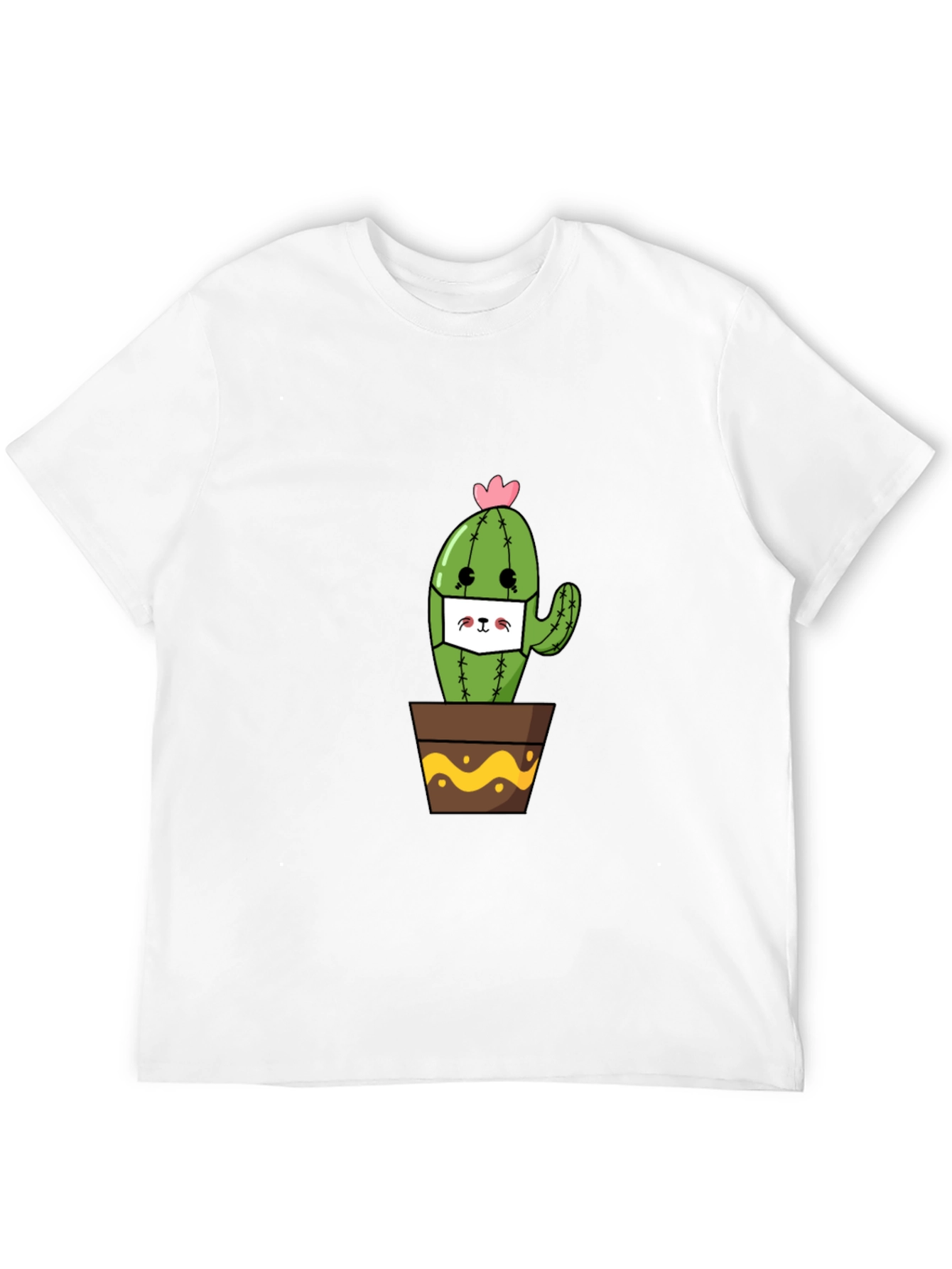Cute Cactus Face Mask T-Shirt