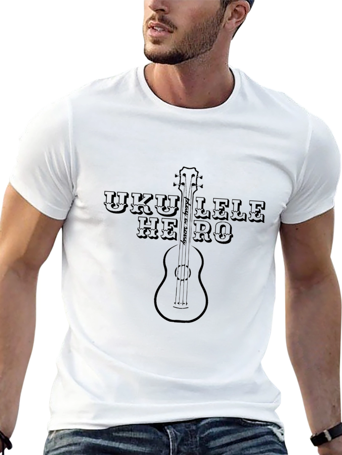 Ukulele Hero Graphic Tee - Music Lover T-Shirt