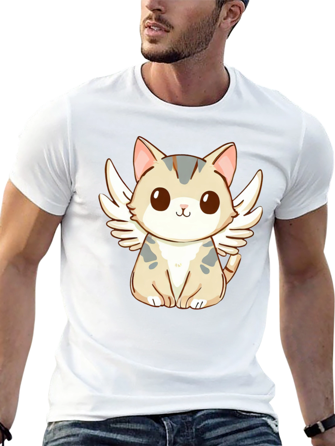 Angel Cat T-Shirt - Cute Kawaii Style