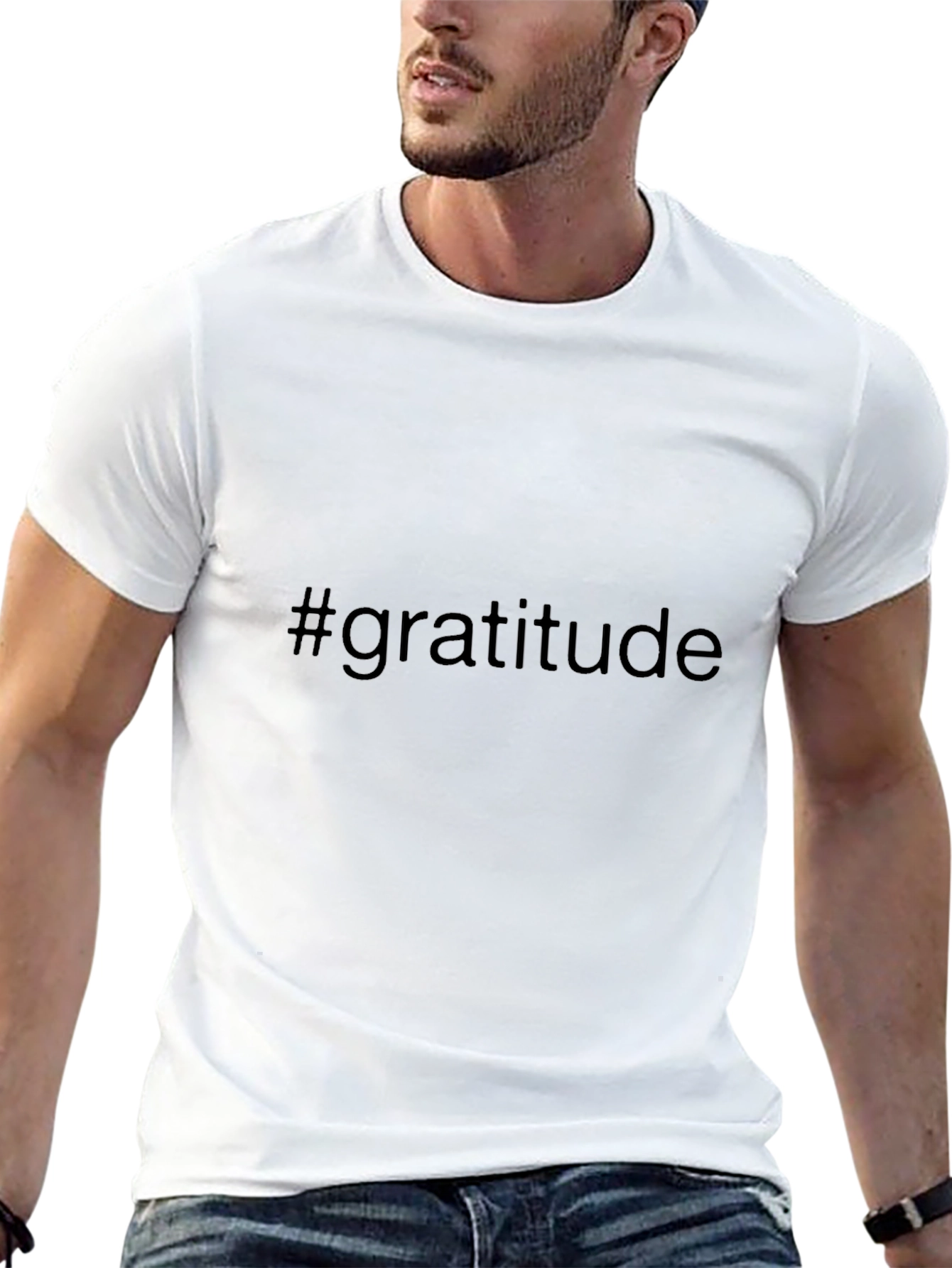 Gratitude Graphic Black T-Shirt