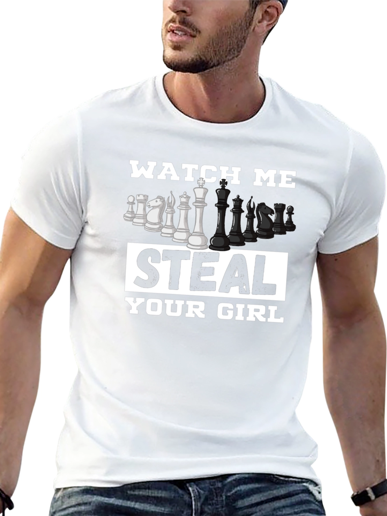 Chess Steal Your Girl Black T-Shirt