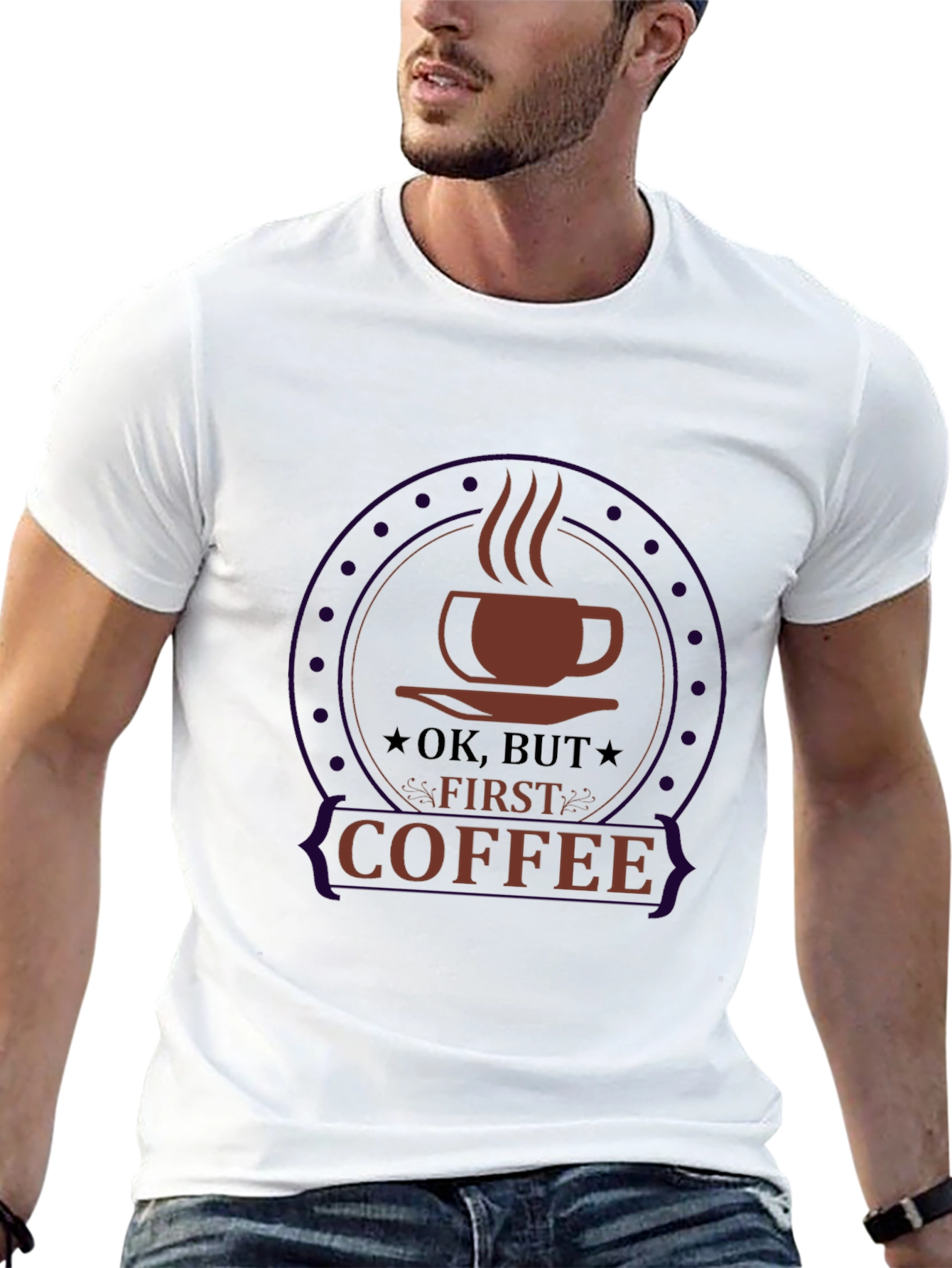Ok But First Coffee Black Graphic Tee