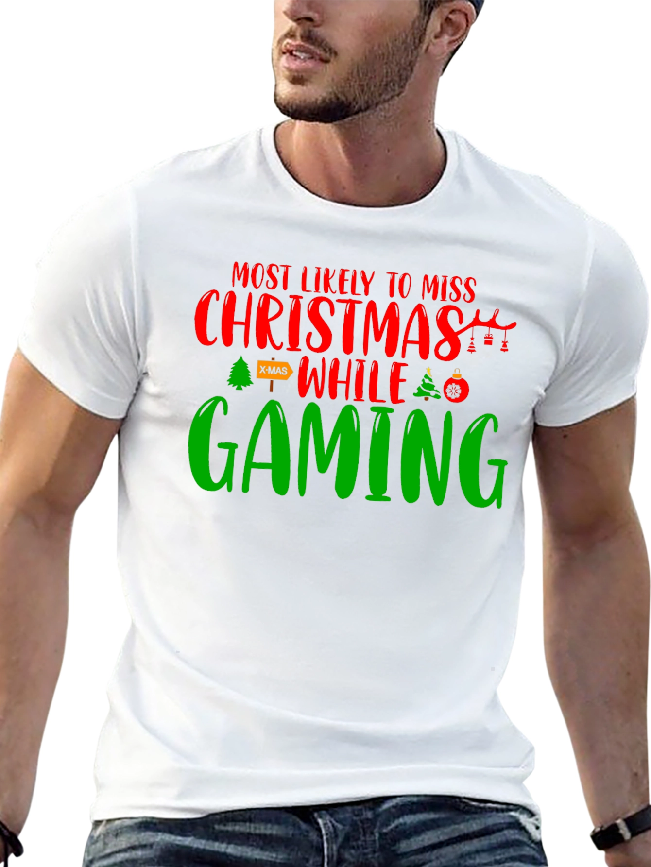 Gamer Christmas T-Shirt - Miss Christmas While Gaming