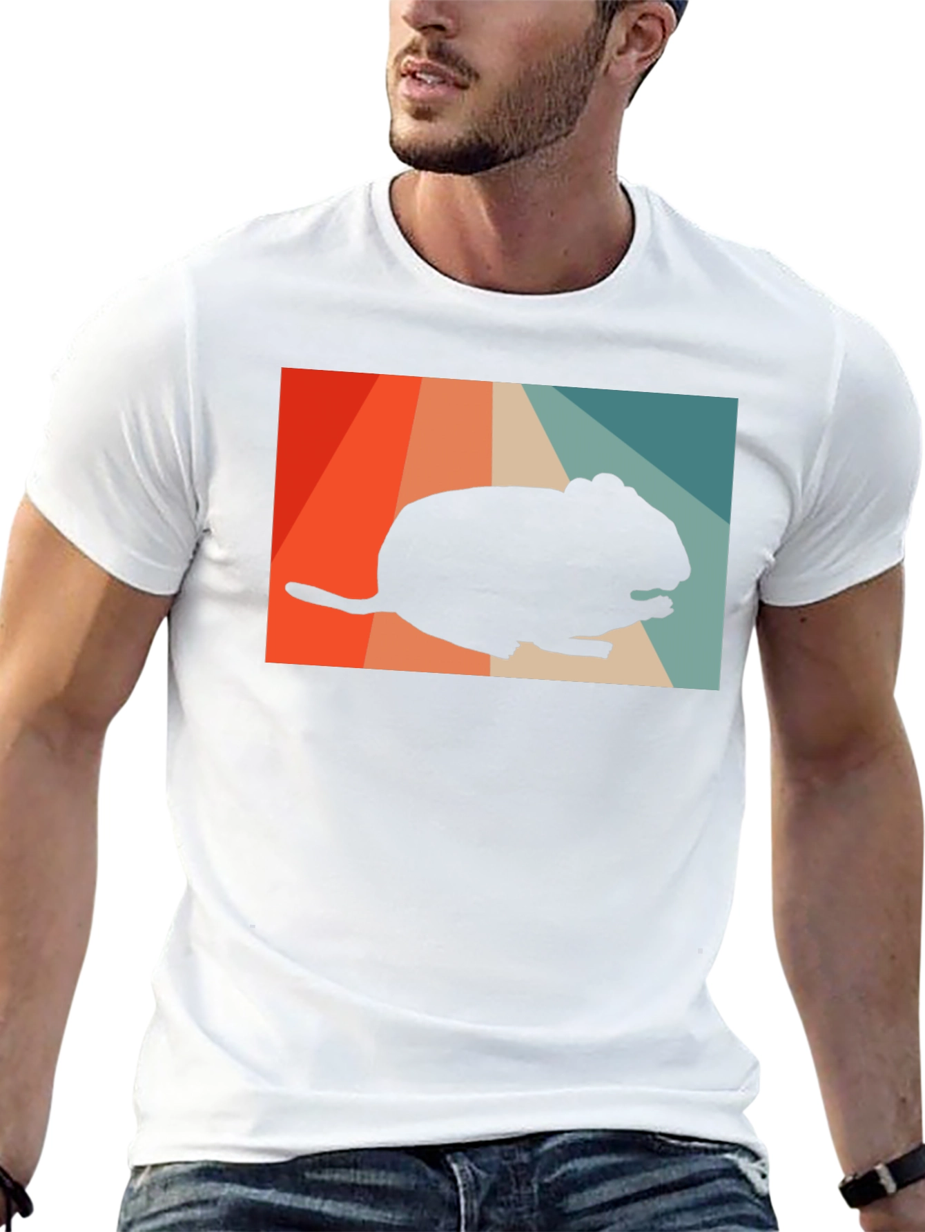 Retro Chinchilla Silhouette T-Shirt