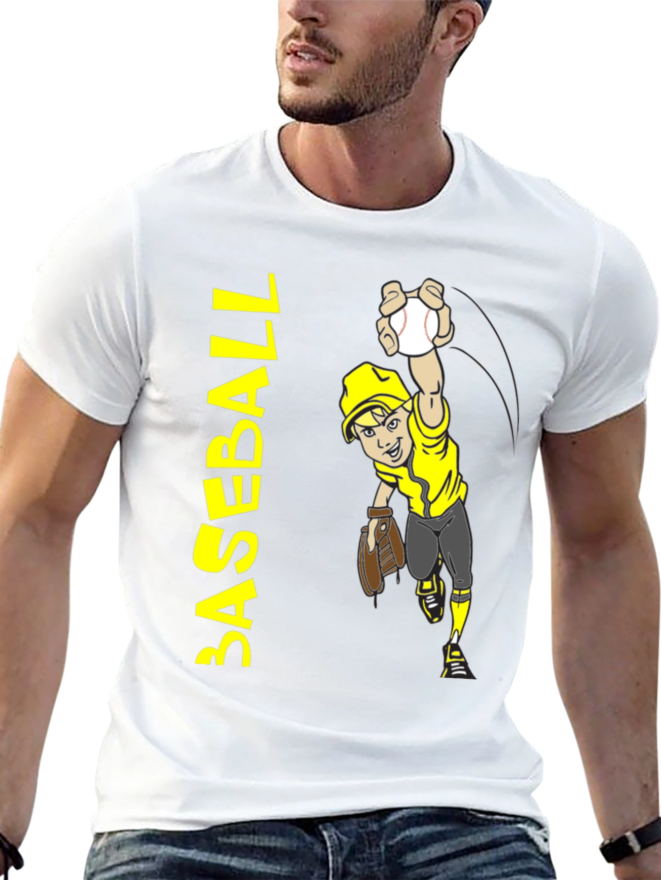 Cartoon Baseball T-Shirt