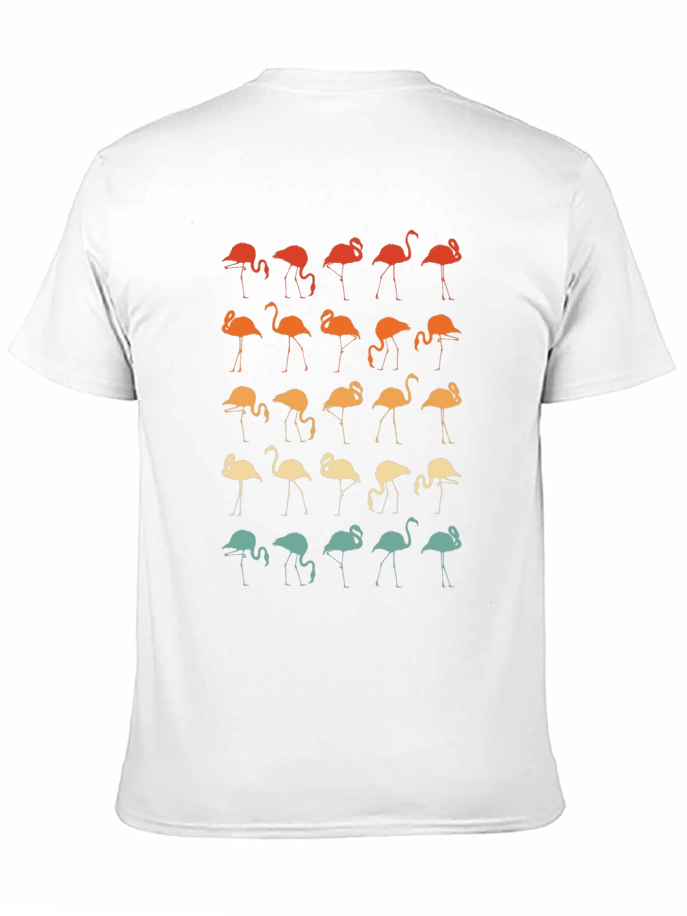 Retro Flamingo Pattern T-Shirt