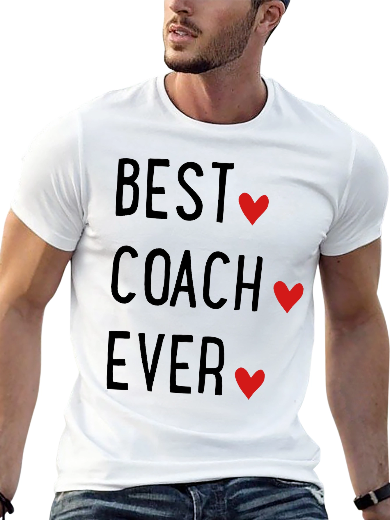 Best Coach Ever T-Shirt - Heart Design