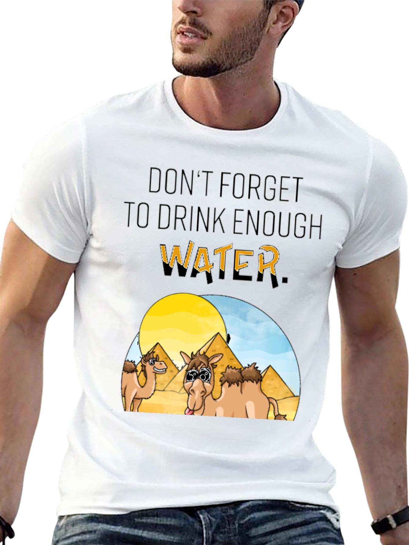 Funny Camel T-Shirt - Hydration Reminder