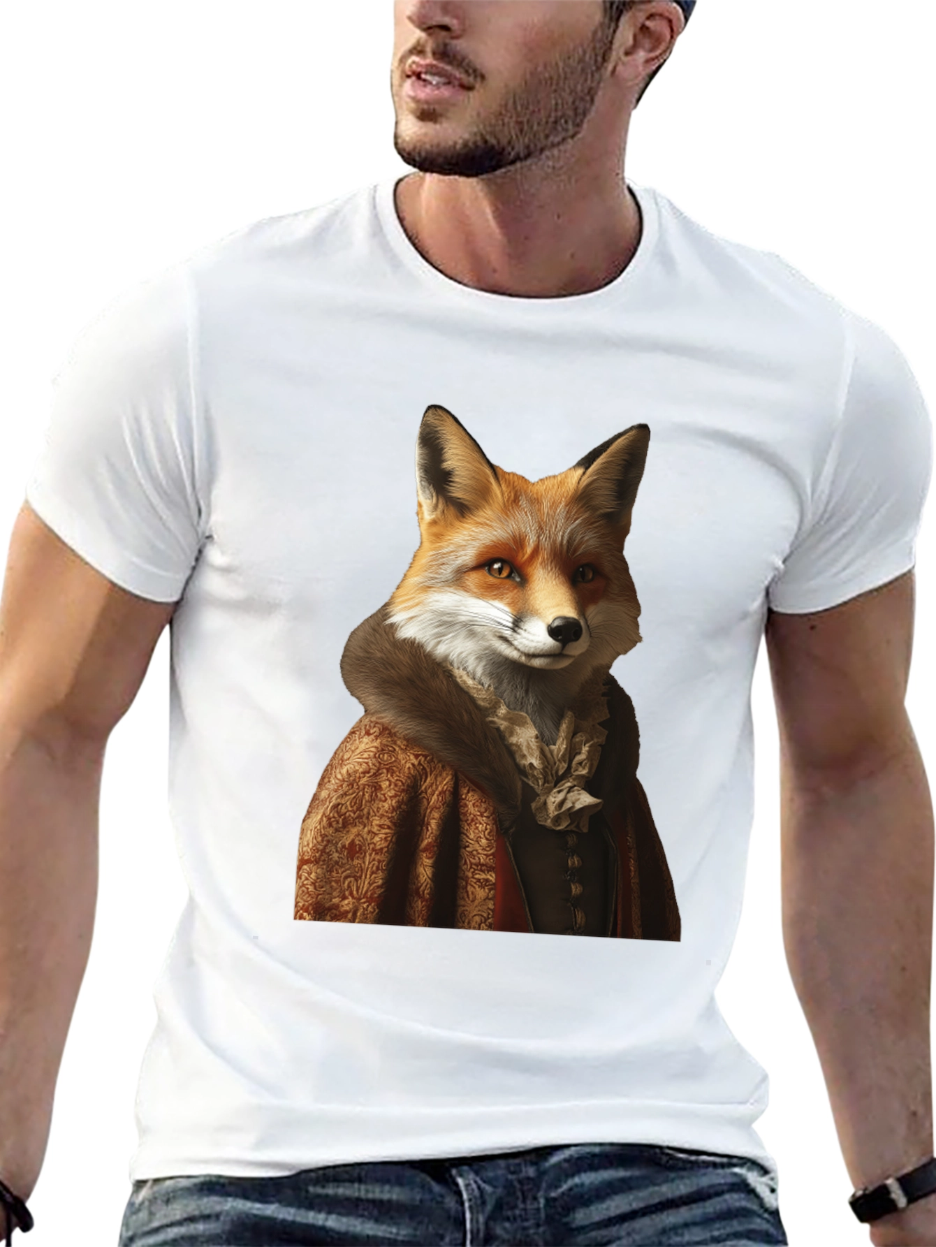 Fox Portrait Graphic Tee - Renaissance Style