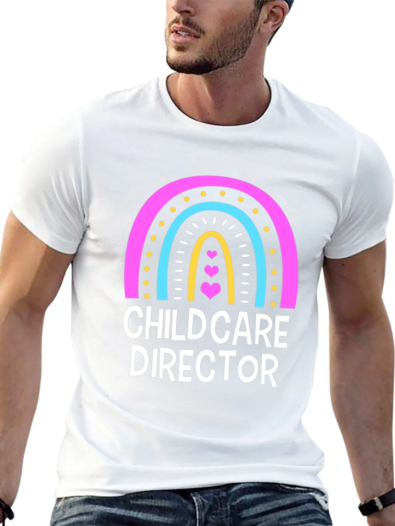 Childcare Director Rainbow Graphic Tee